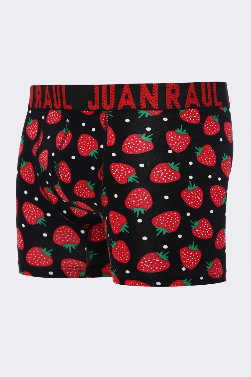 Трусы с принтом JUAN RAUL JR91 черный + клубника