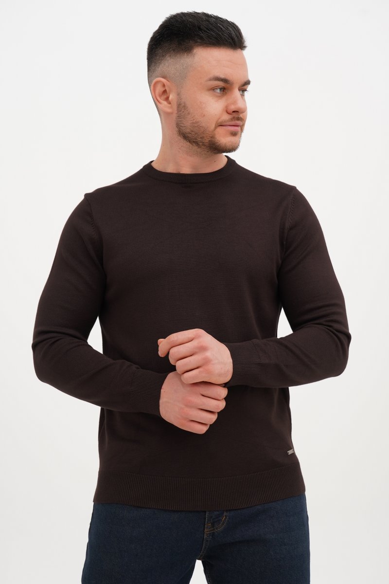 Свитер casual Trend Collection 4220 кофейный (COFFEE 977)