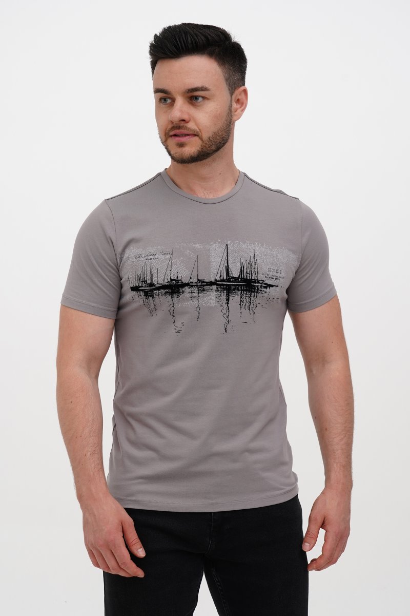 Футболка с принтом Trend Collection 36361 серый (GRI)