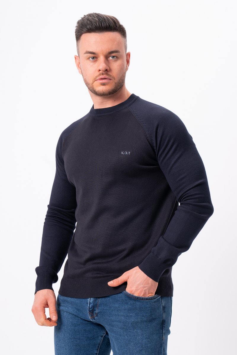 Светр casual K.O.R 6507 Темно-синій