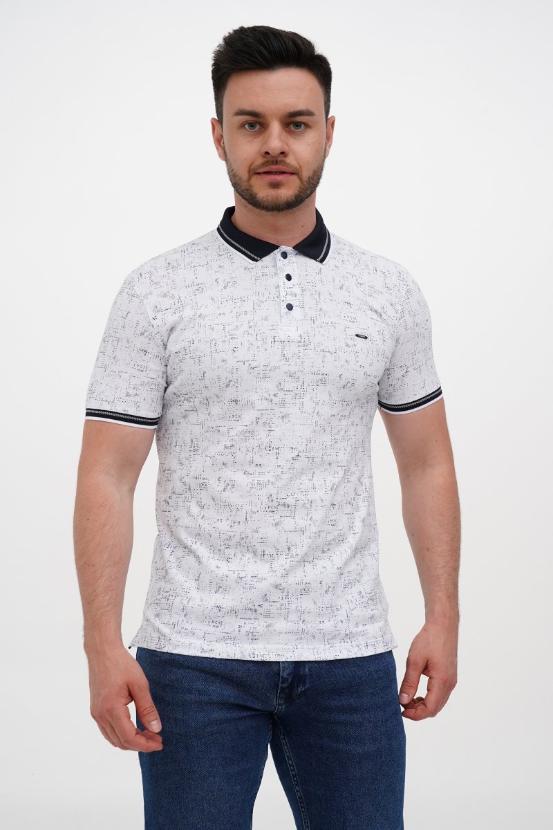 Футболка поло с принтом Trend Collection 8310 Белый (V01)