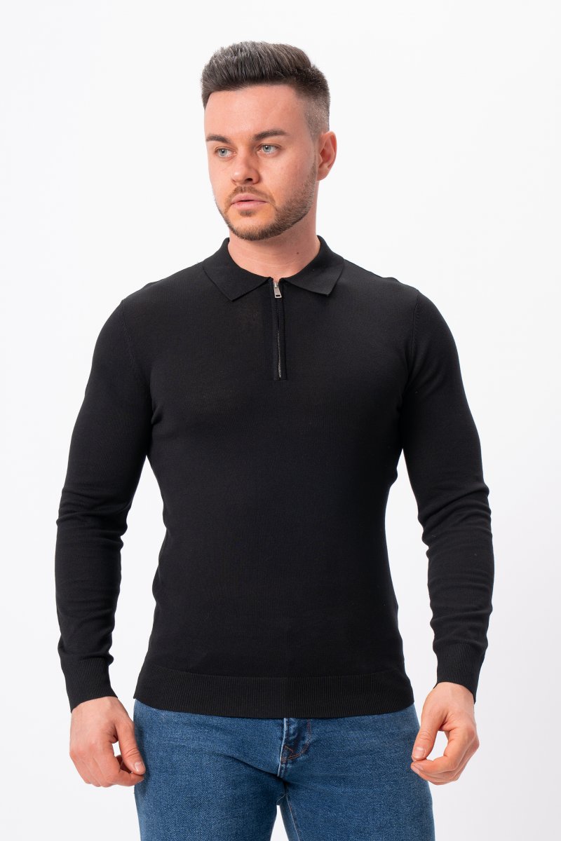 Джемпер поло трикотаж K.O.R 35166 Чорний  (№1 black)