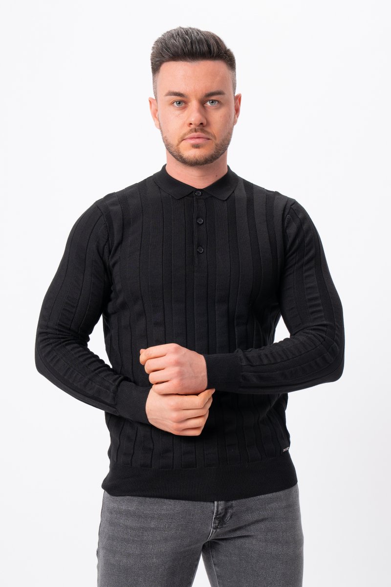 Джемпер поло трикотаж K.O.R 6585 Черный (№802 black)