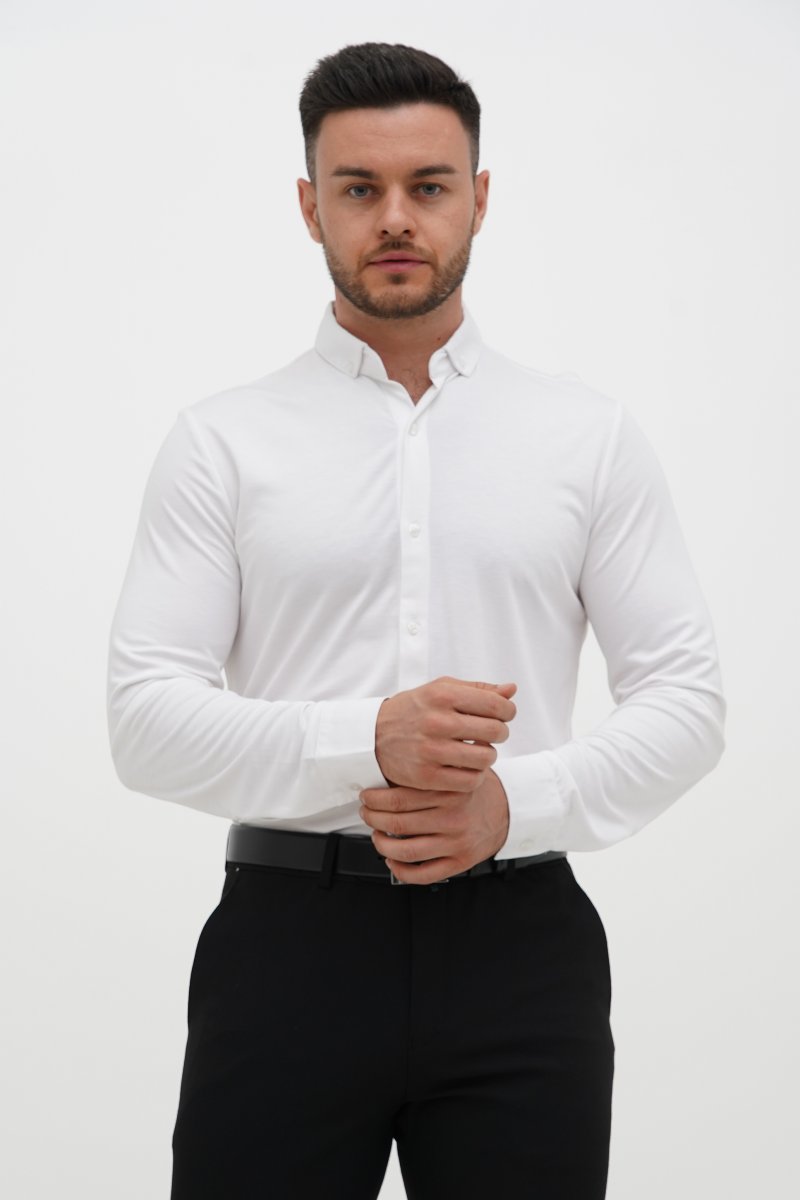 Рубашка однотонная Trend Collection 2265 Белый (BEYAZ)