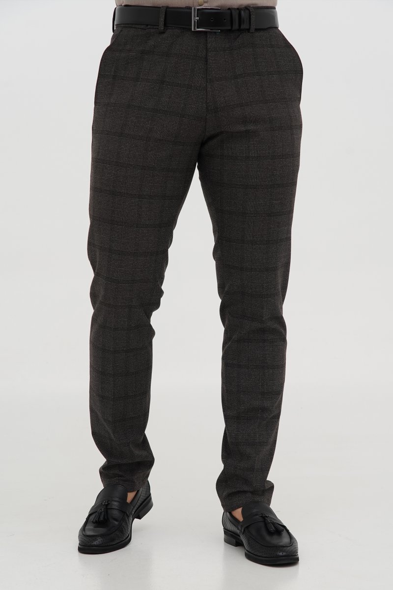 Штани slim fit Trend Collection 1259 Чорно-коричневий