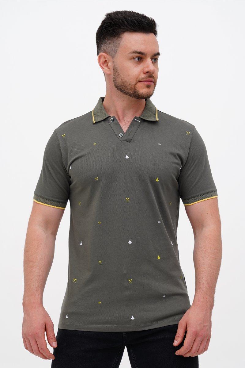 Футболка поло с принтом Trend Collection 39527 хаки (HAKI)