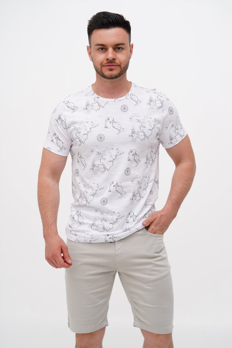 Футболка з принтом Trend Collection 35584-1 Білий (BEYAZ)