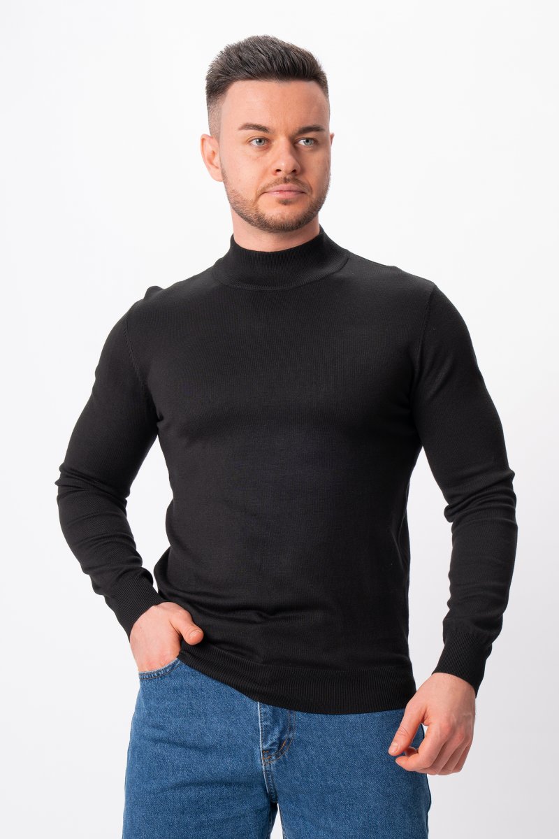 Гольф однотонний стійка K.O.R  96160 Чорний (black 303)