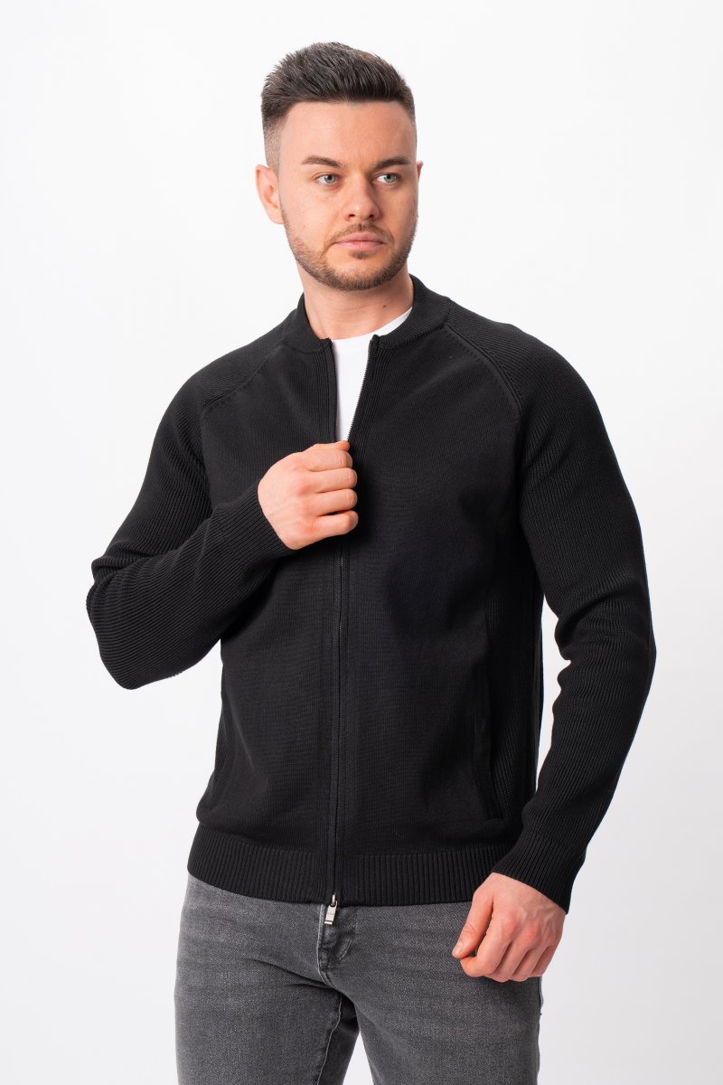Кофта на замке кэжуал K.O.R 4066 Черный (black)