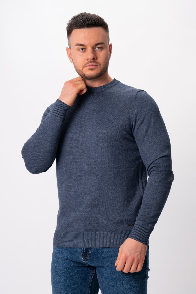 Светр однотонний Trend Collection 5143 Синій (jeansblue)