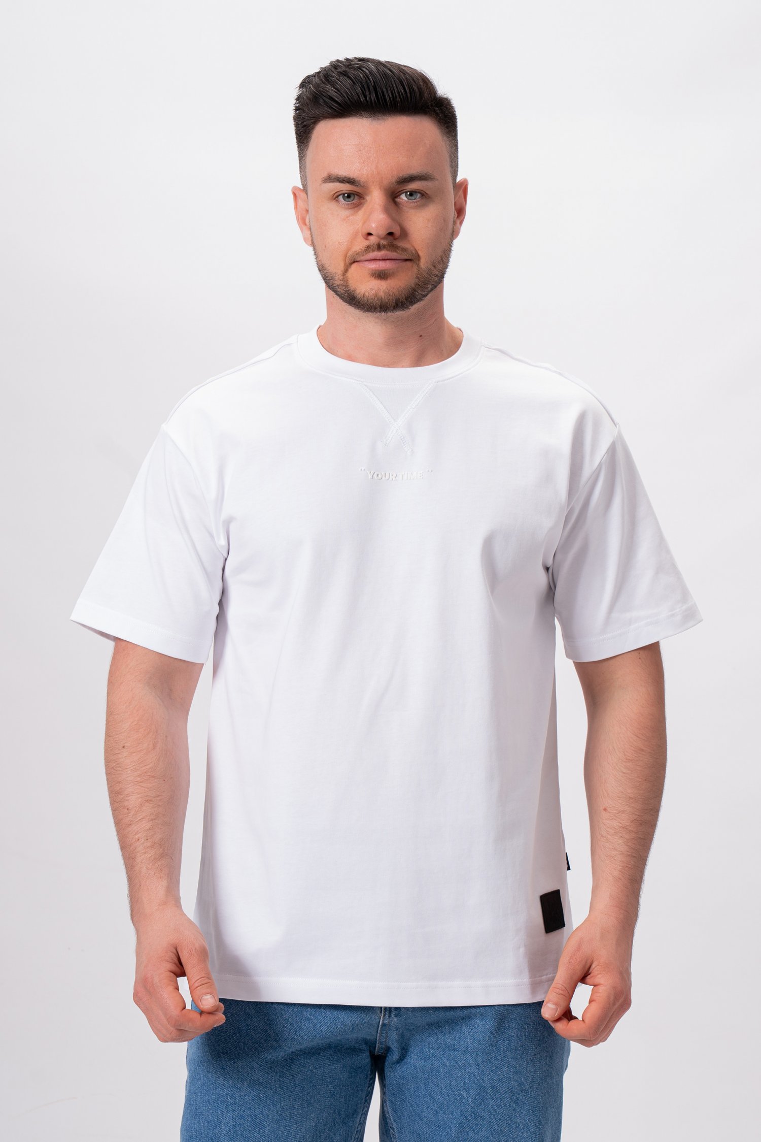 Футболка однотонная K.O.R 2059 Белый (WHITE)
