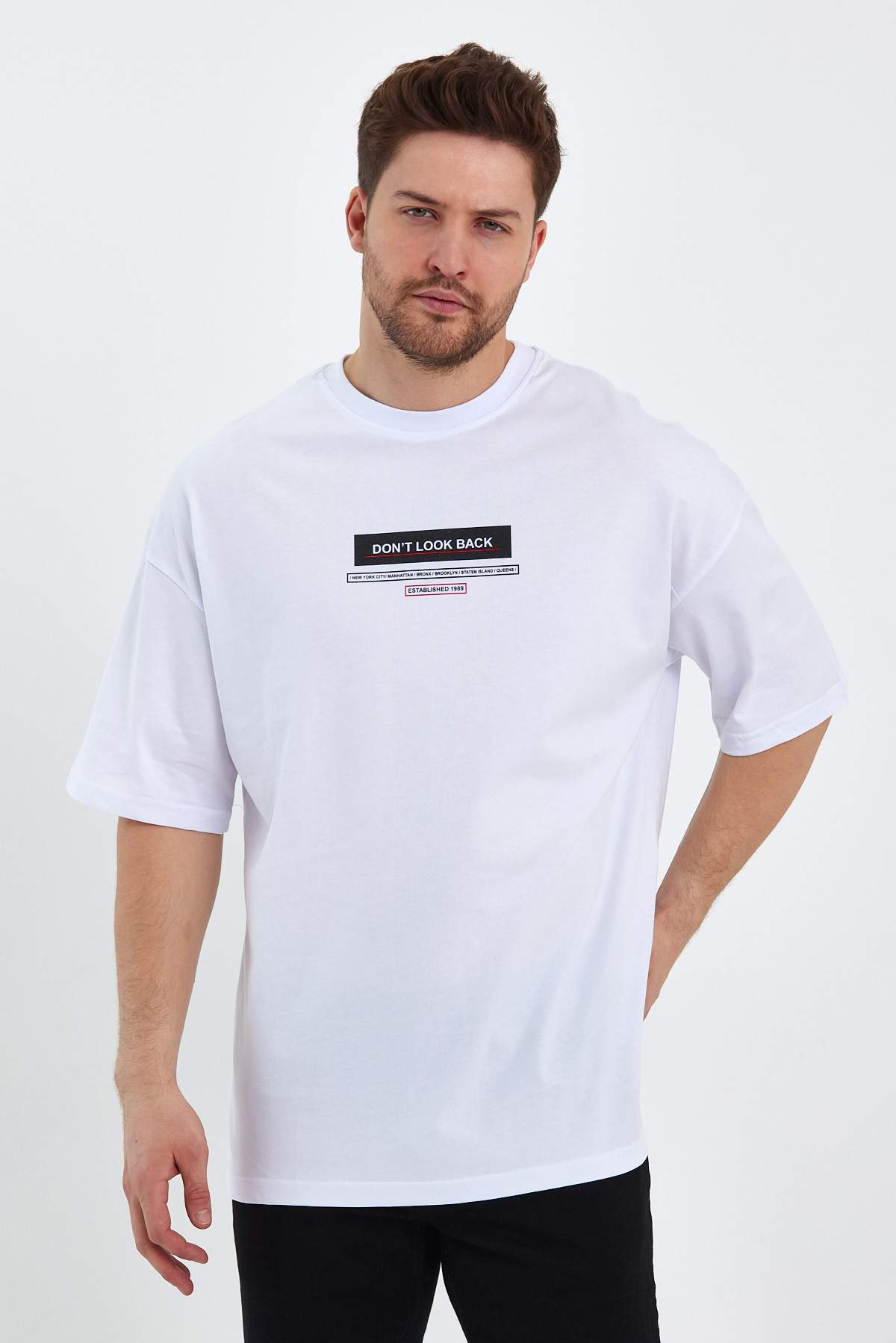 Футболка оверсайз с принтом Trend Collection 2105 Белый