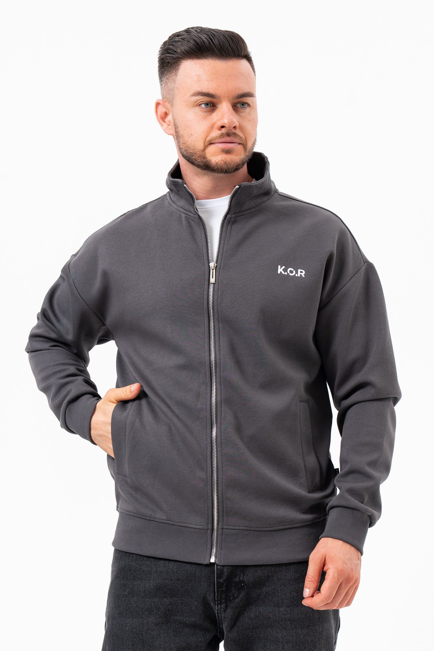 Спортивная кофта на молнии K.O.R 32019 Серый (GREY)