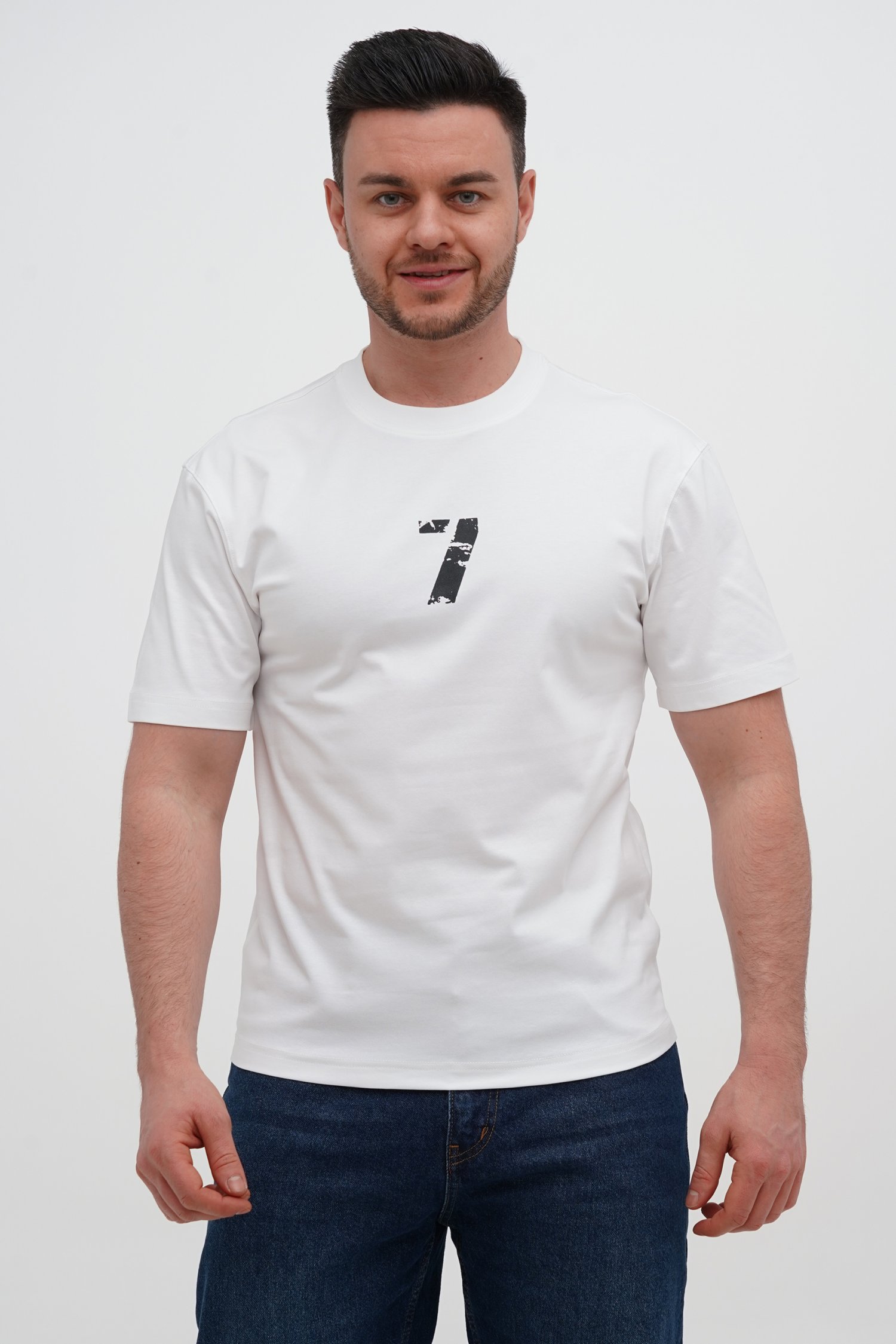 Футболка с принтом Trend Collection 8013 Белый