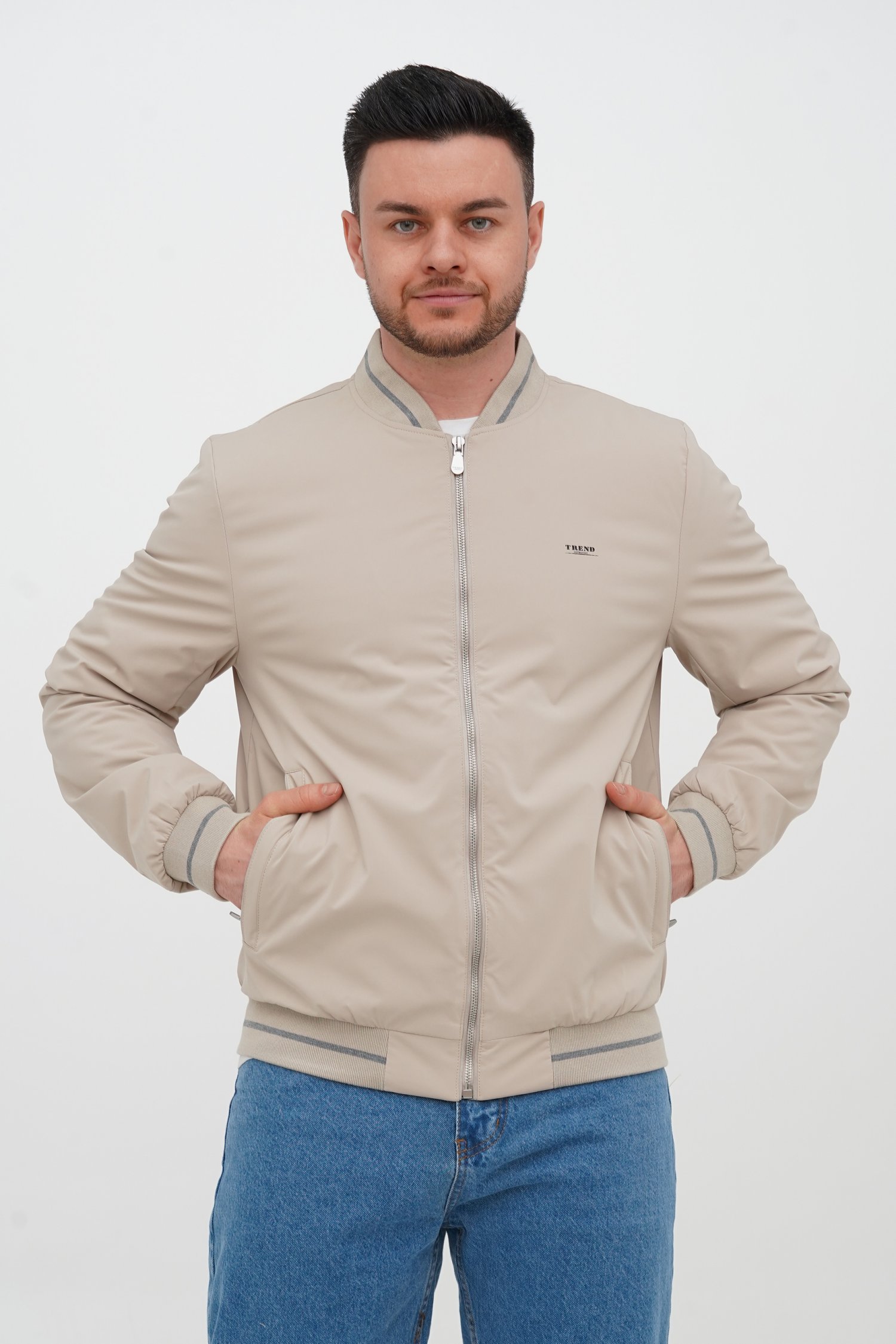 Бомбер Trend Collection 25-25 бежевый (OFF WHITE)