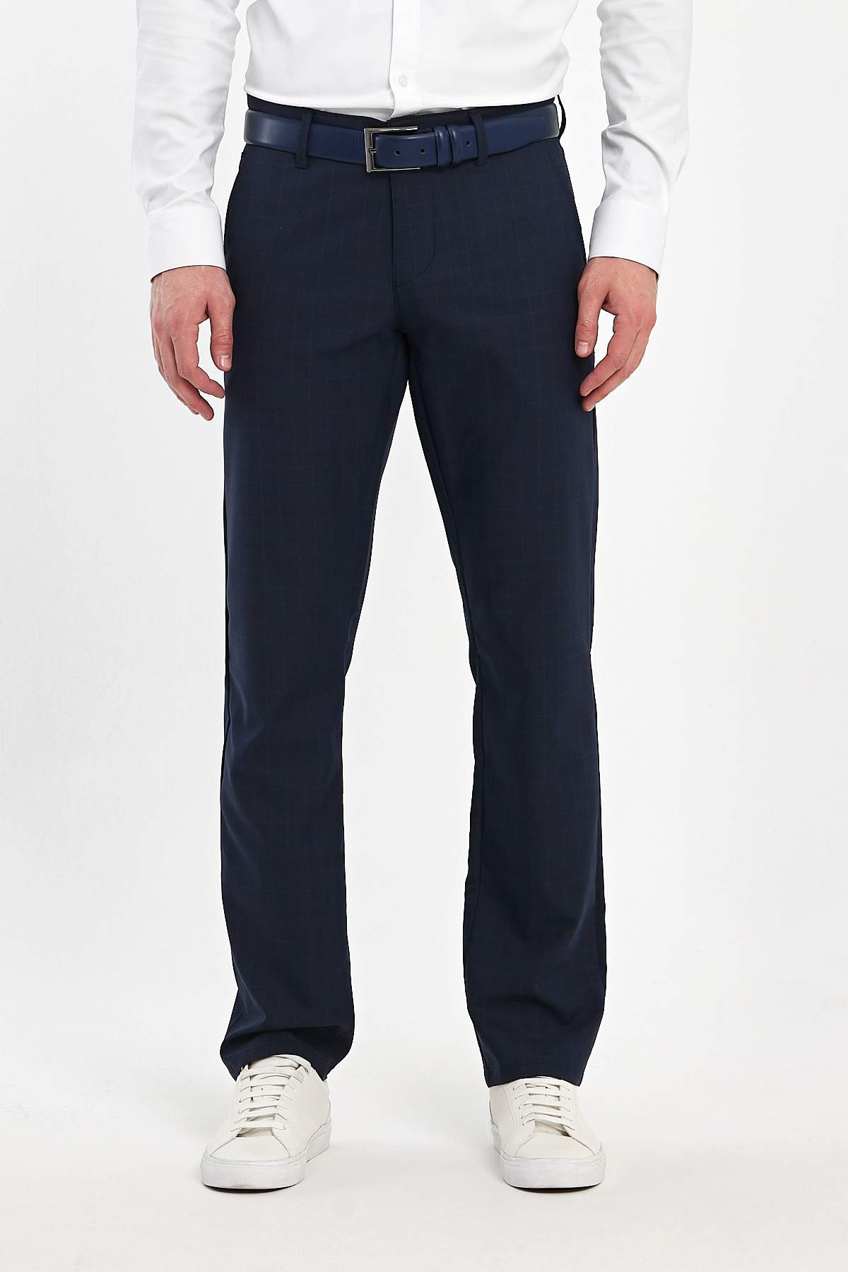 Брюки comfort fit Trend Collection 3477 синий + клетка (PR 39/5)