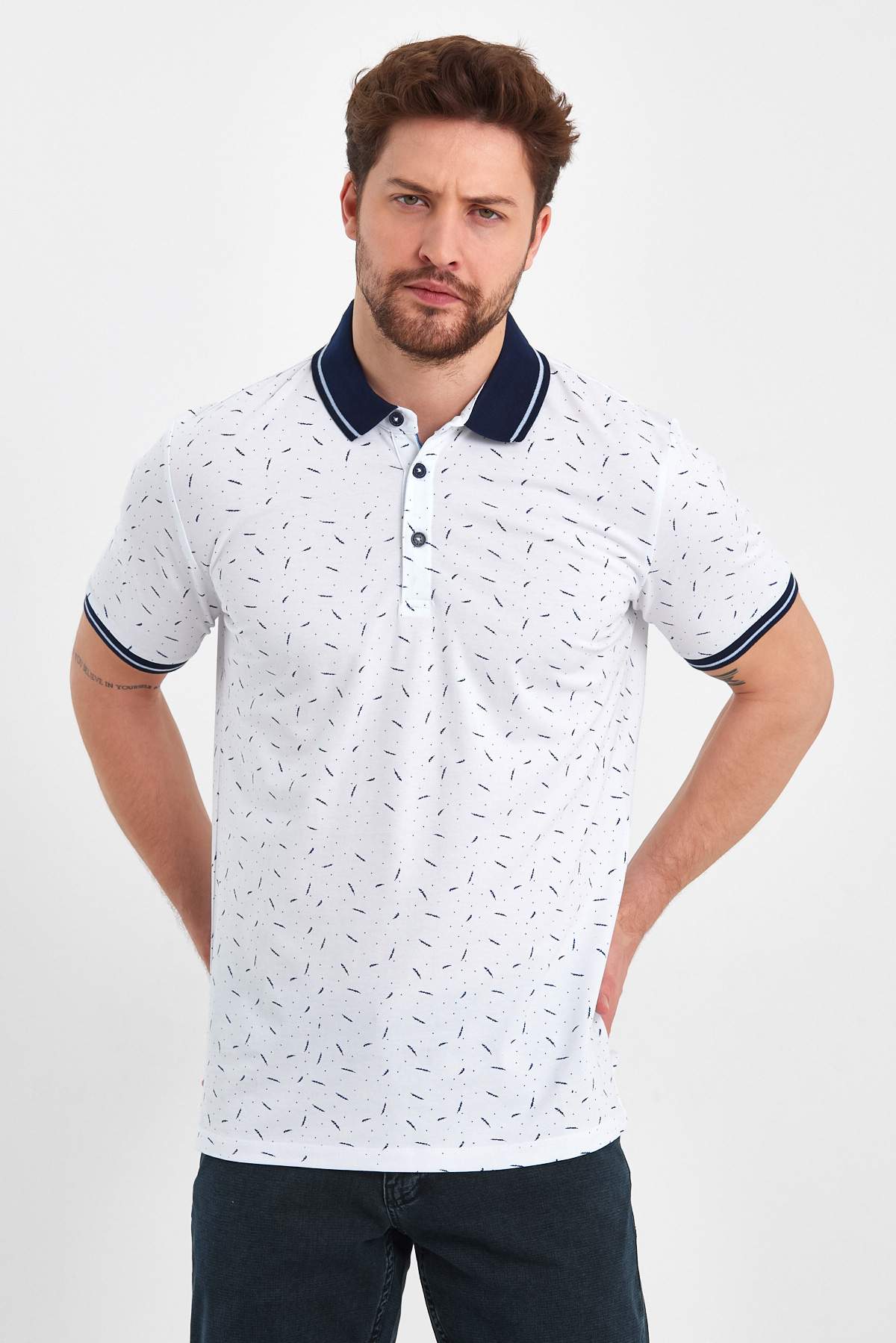 Футболка з принтом Trend Collection 39273 Білий (BEYAZ)