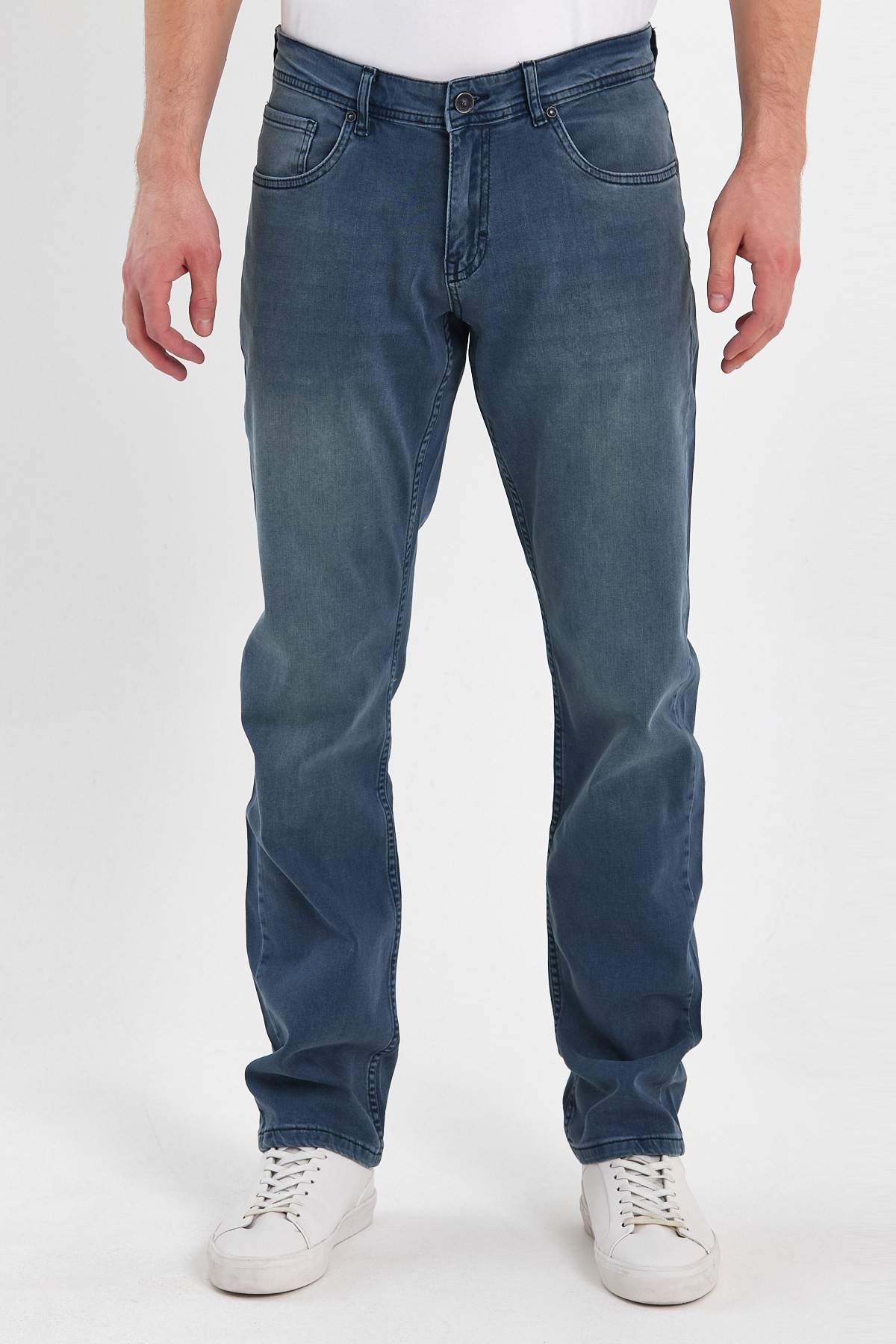 Джинсы comfort fit Trend Collection 2703 сине-серый