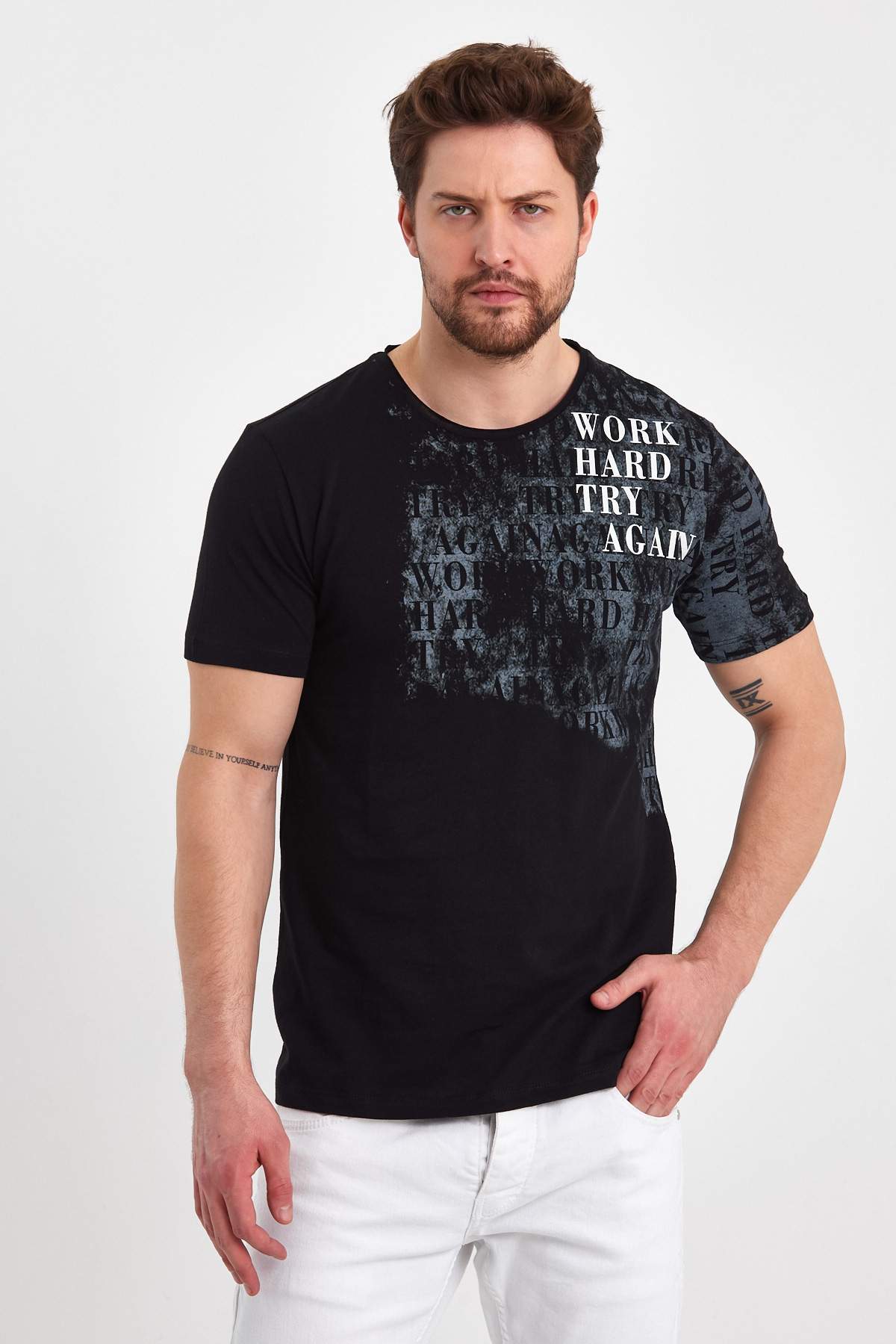 Футболка с принтом Trend Collection 36052 черный (SIYAH)