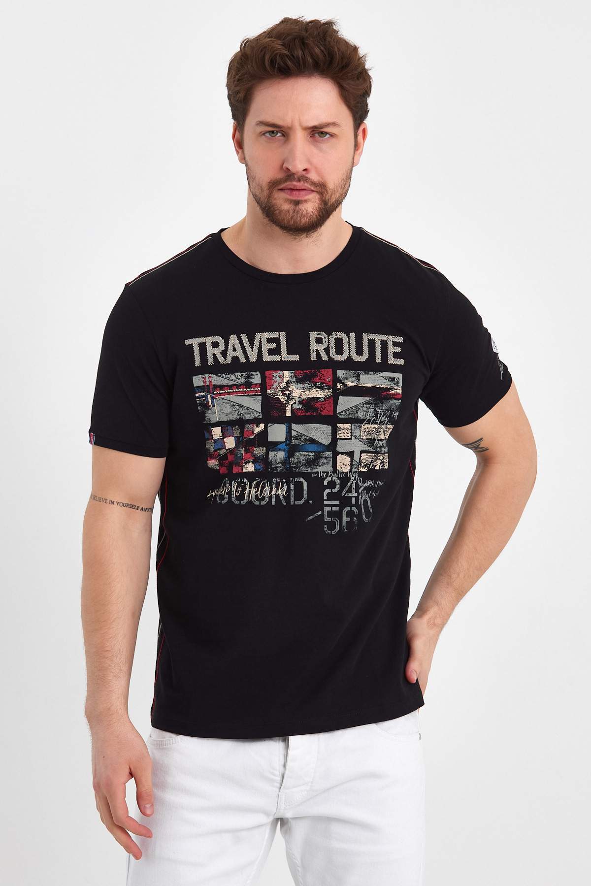 Футболка с принтом Trend Collection 29986 черный (SIYAH)