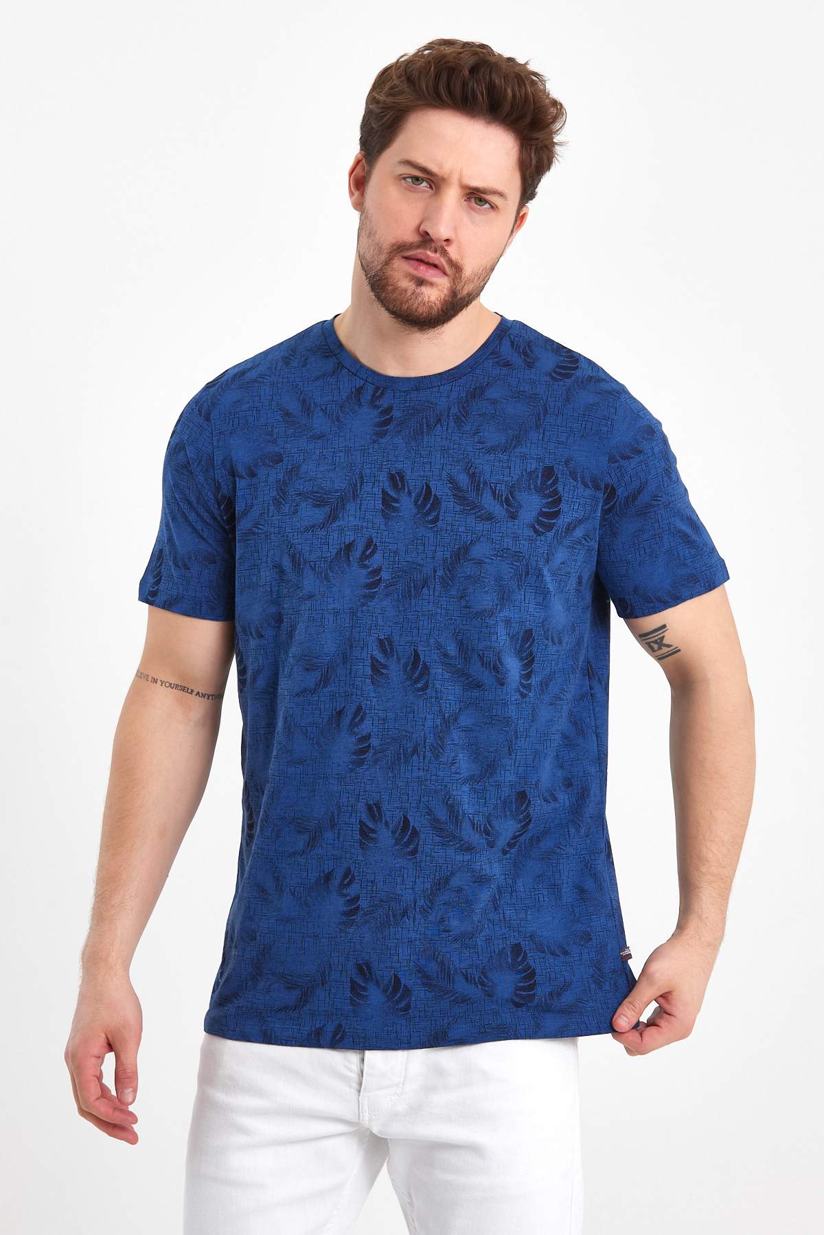 Футболка с принтом Trend Collection 35971 Индиго (INDIGO)