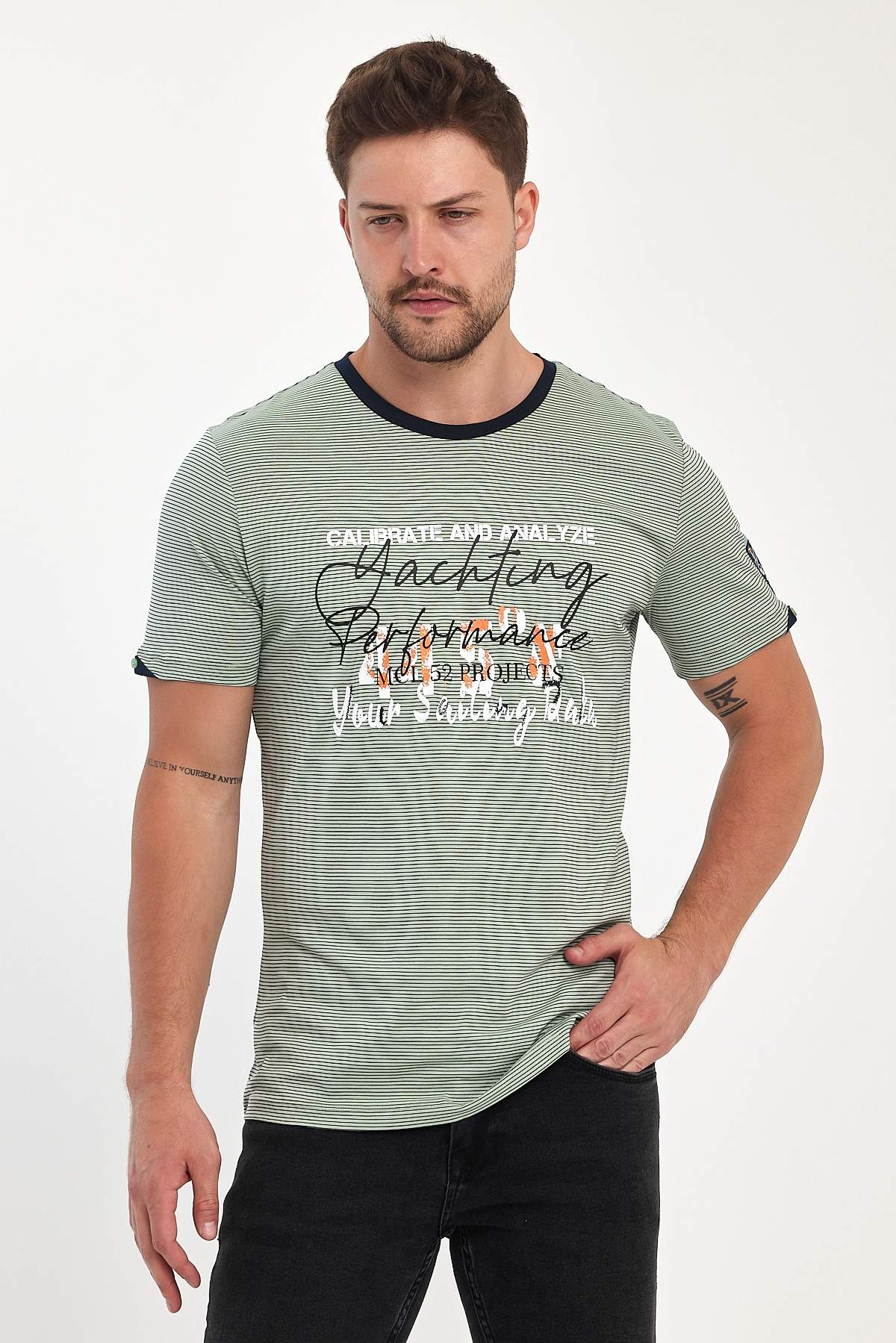 Футболка с принтом Trend Collection 35960 светло-зеленый (NIL YESILI)