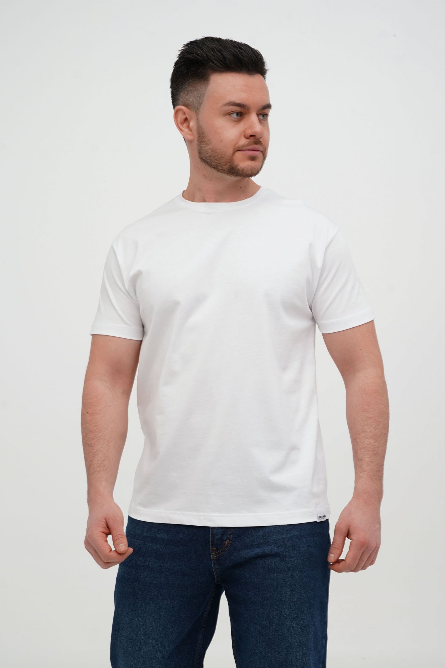 Футболка однотонна Trend Collection 617 Білий (WHITE, кол.55)