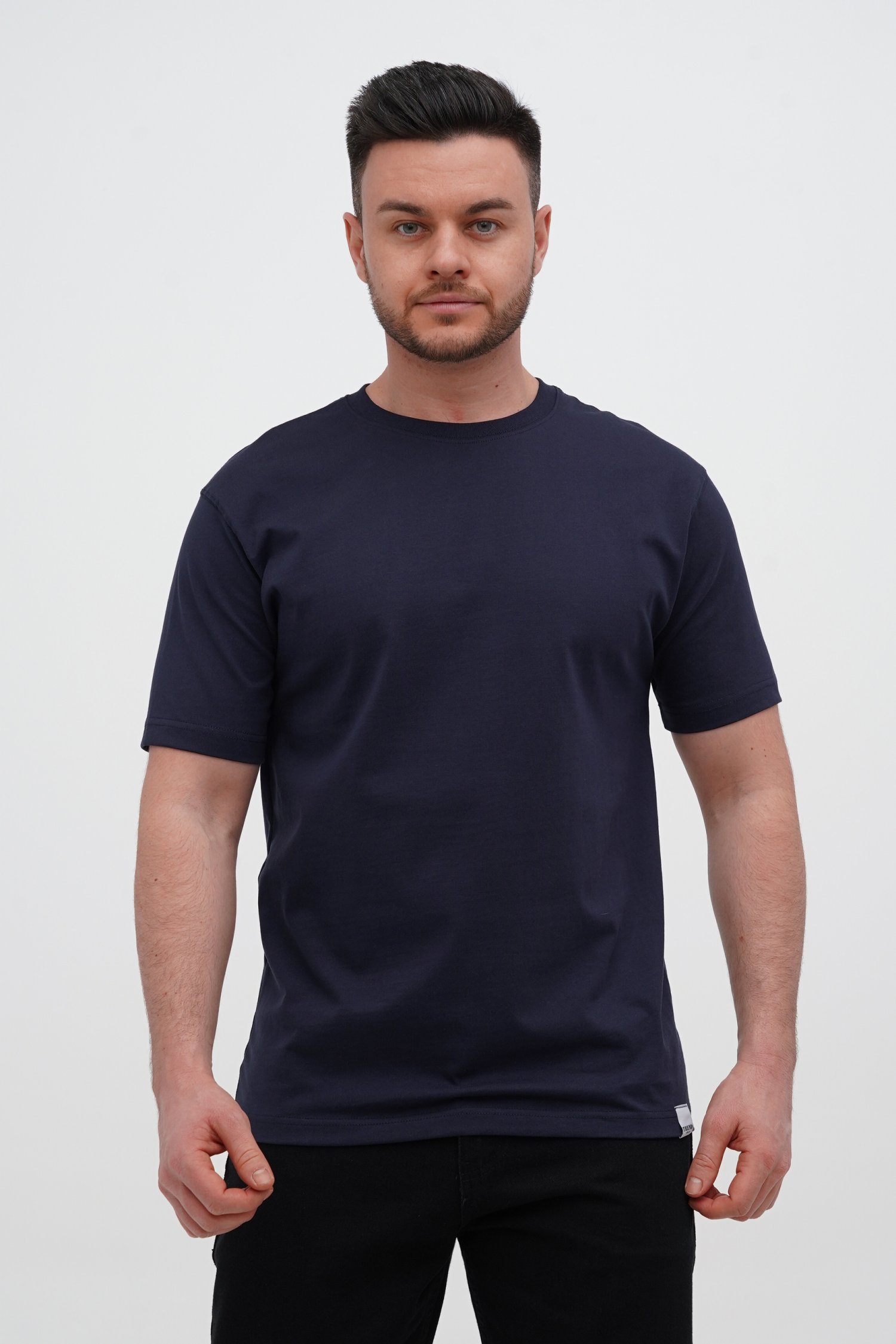 Футболка однотонная Trend Collection 001-1 Темно-синий (BLUE, цв.47)