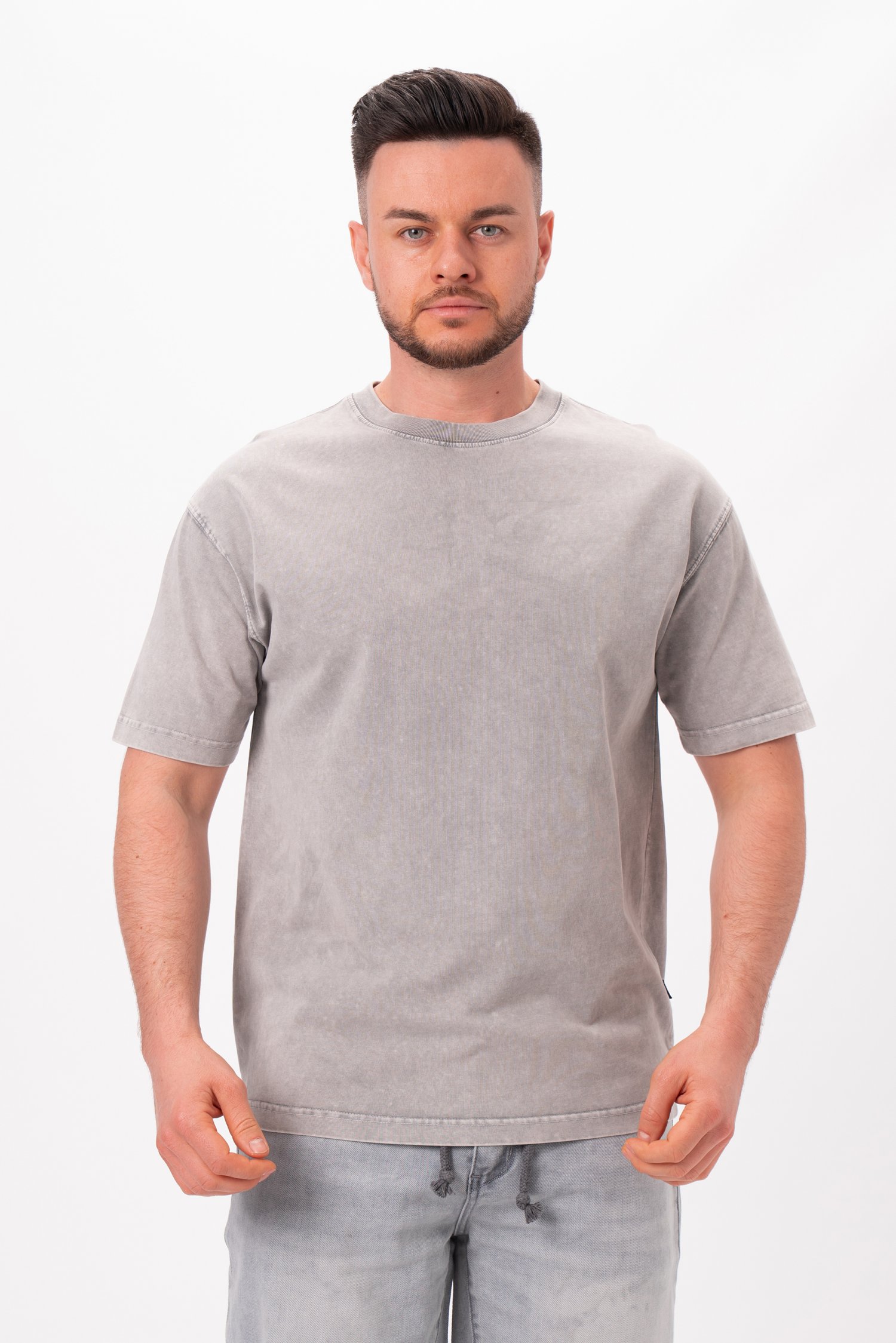 Футболка однотонная K.O.R 579-1 Серый (GREY)