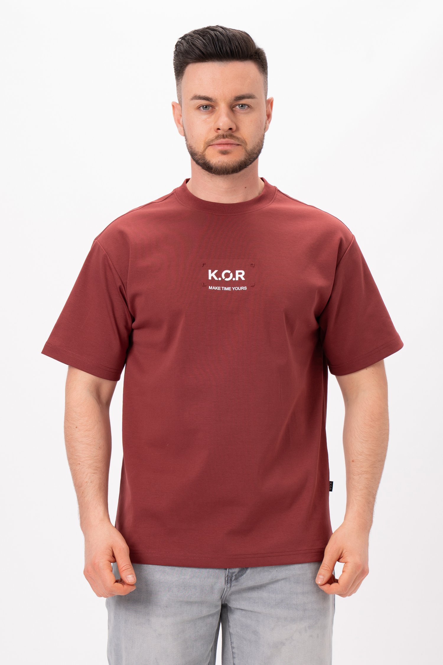Футболка однотонная K.O.R 2009 Бордовый (RED)