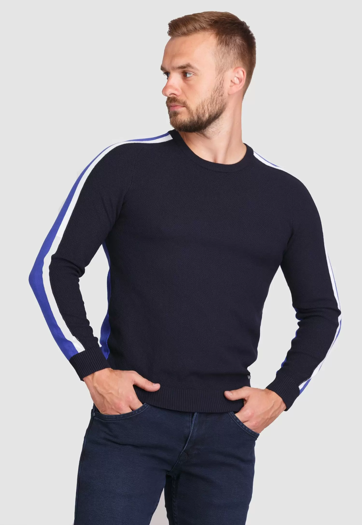 Свитер Trend Collection 99121 Темно-синий+электро