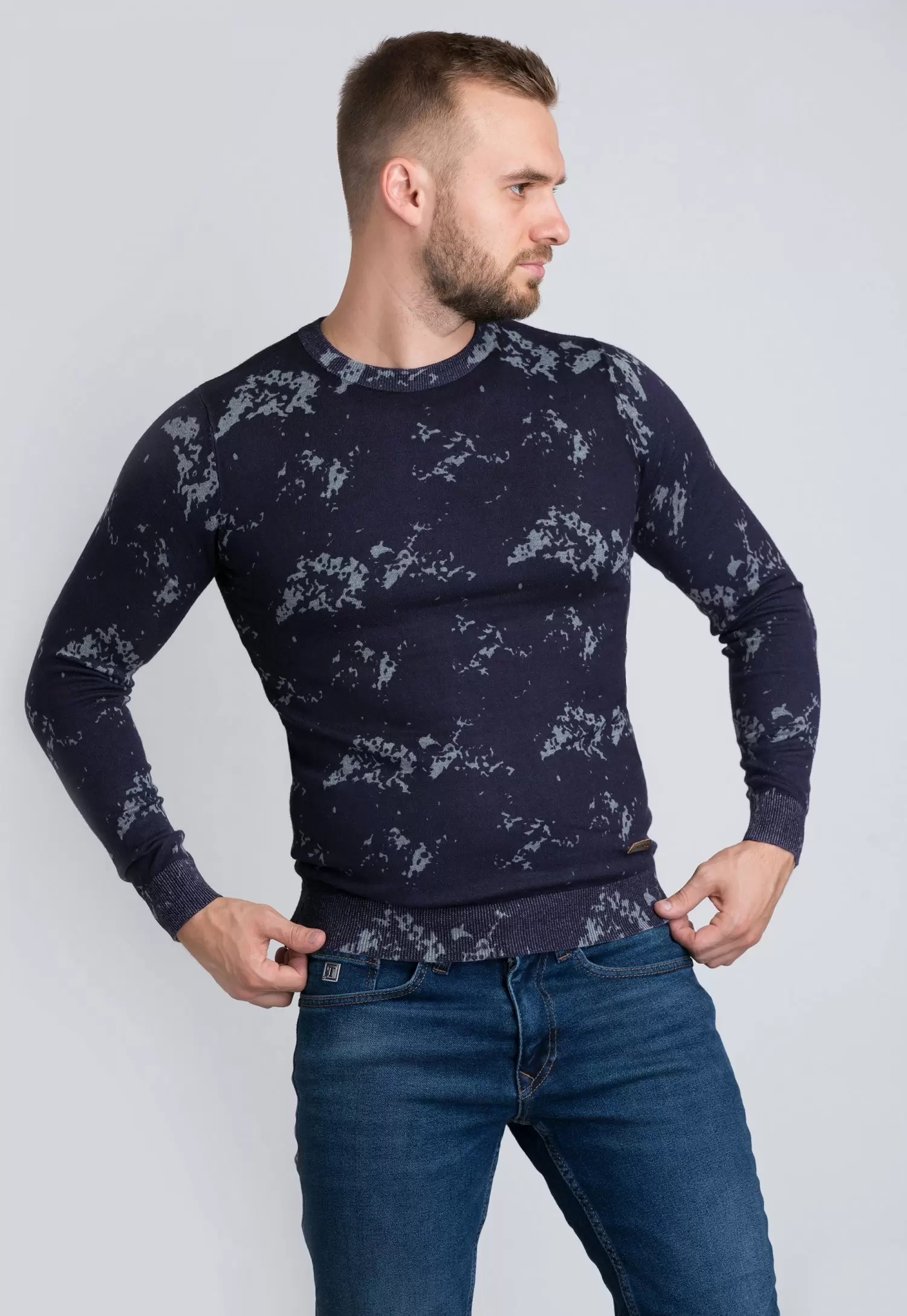 Свитер Trend Collection 98132 Синий+серый