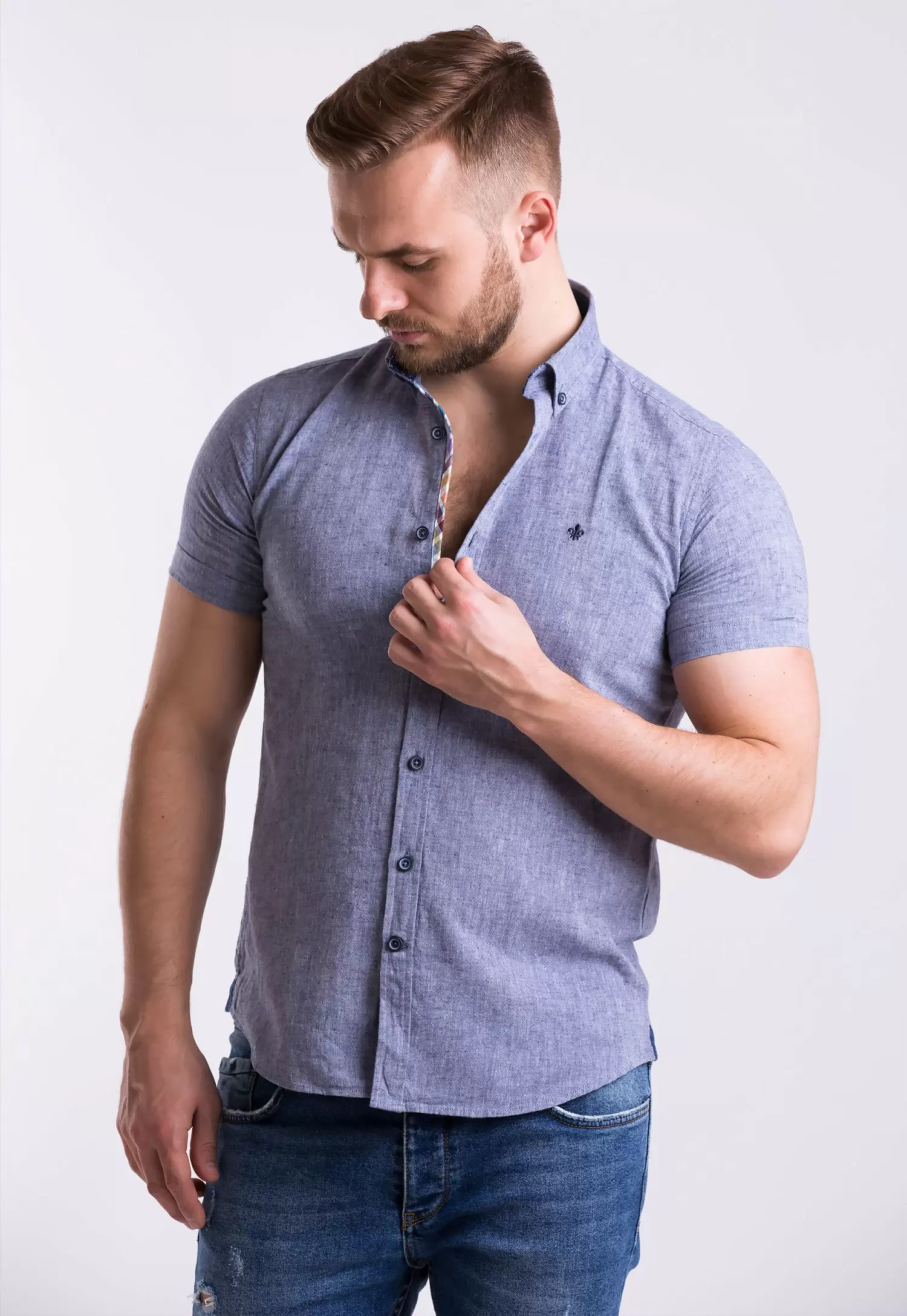 Рубашка Trend Collection 02-1094 Серый