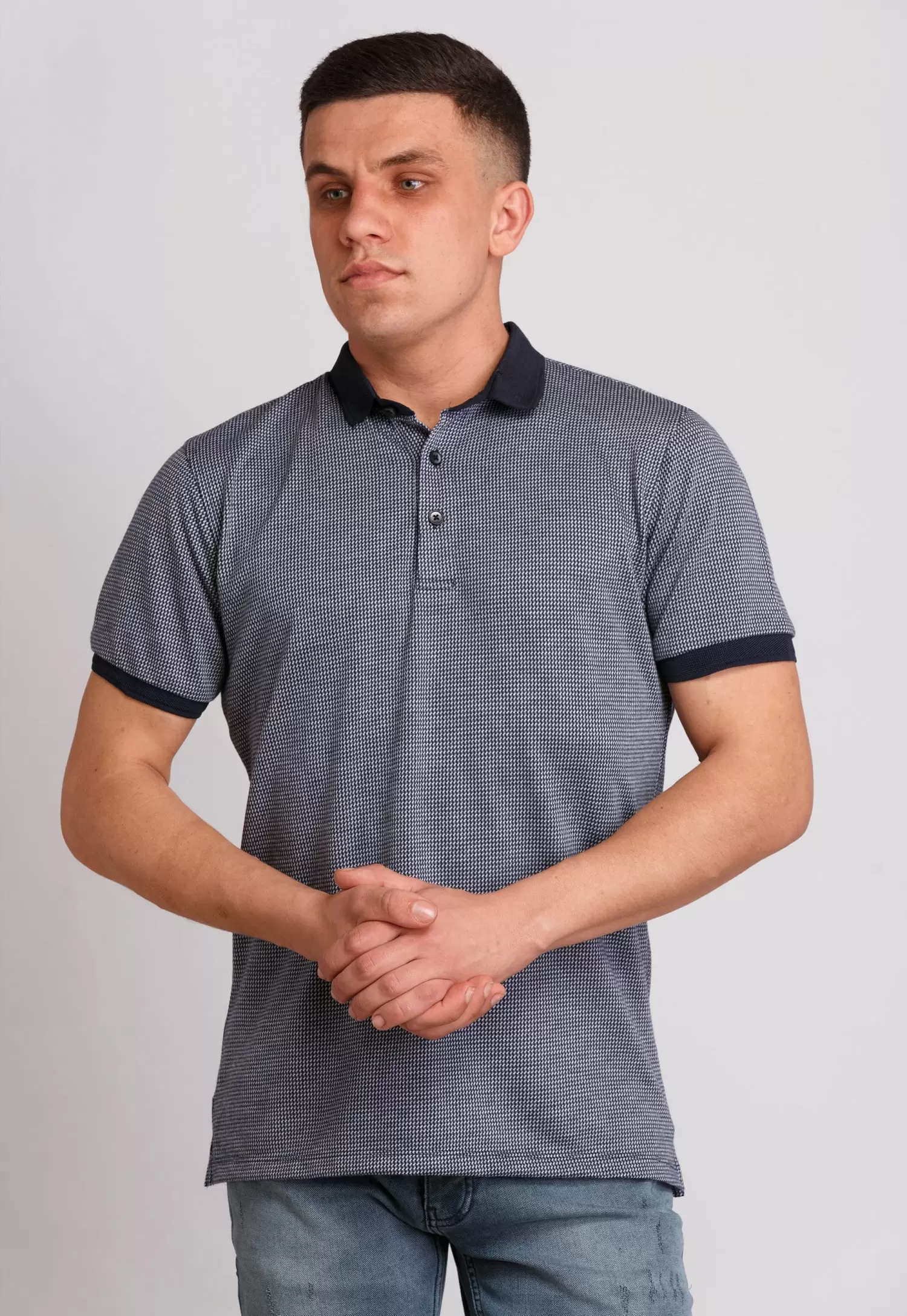 Футболка Trend Collection 8152 Світло-синій+білий (№04)