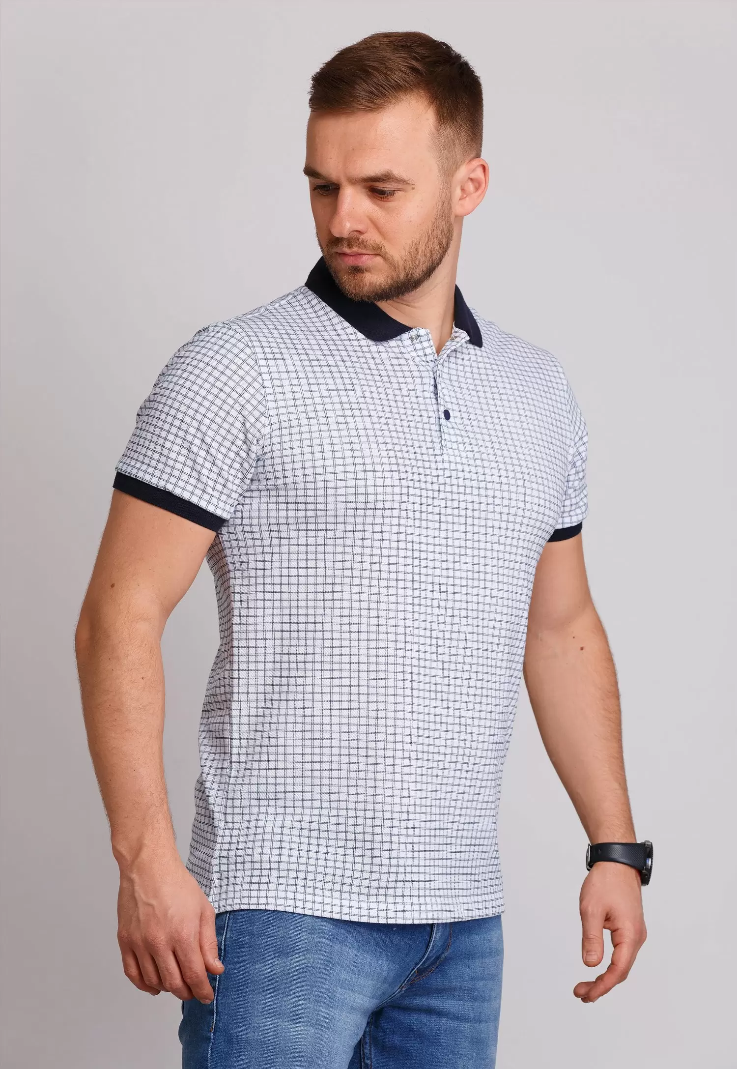 Футболка Trend Collection 8163 Білий+синій (№06)