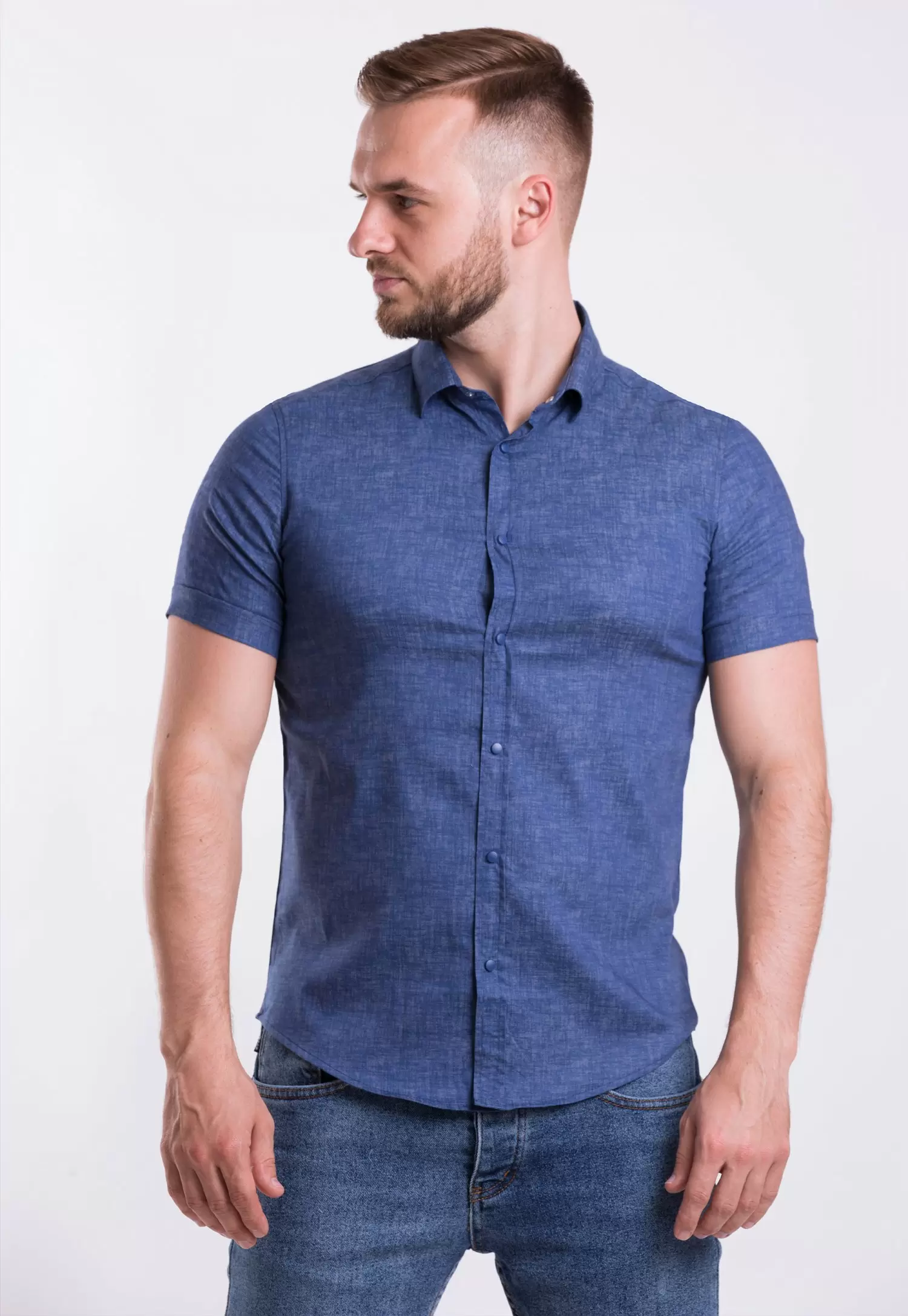 Рубашка Trend-Collection 18478 Синій джинс