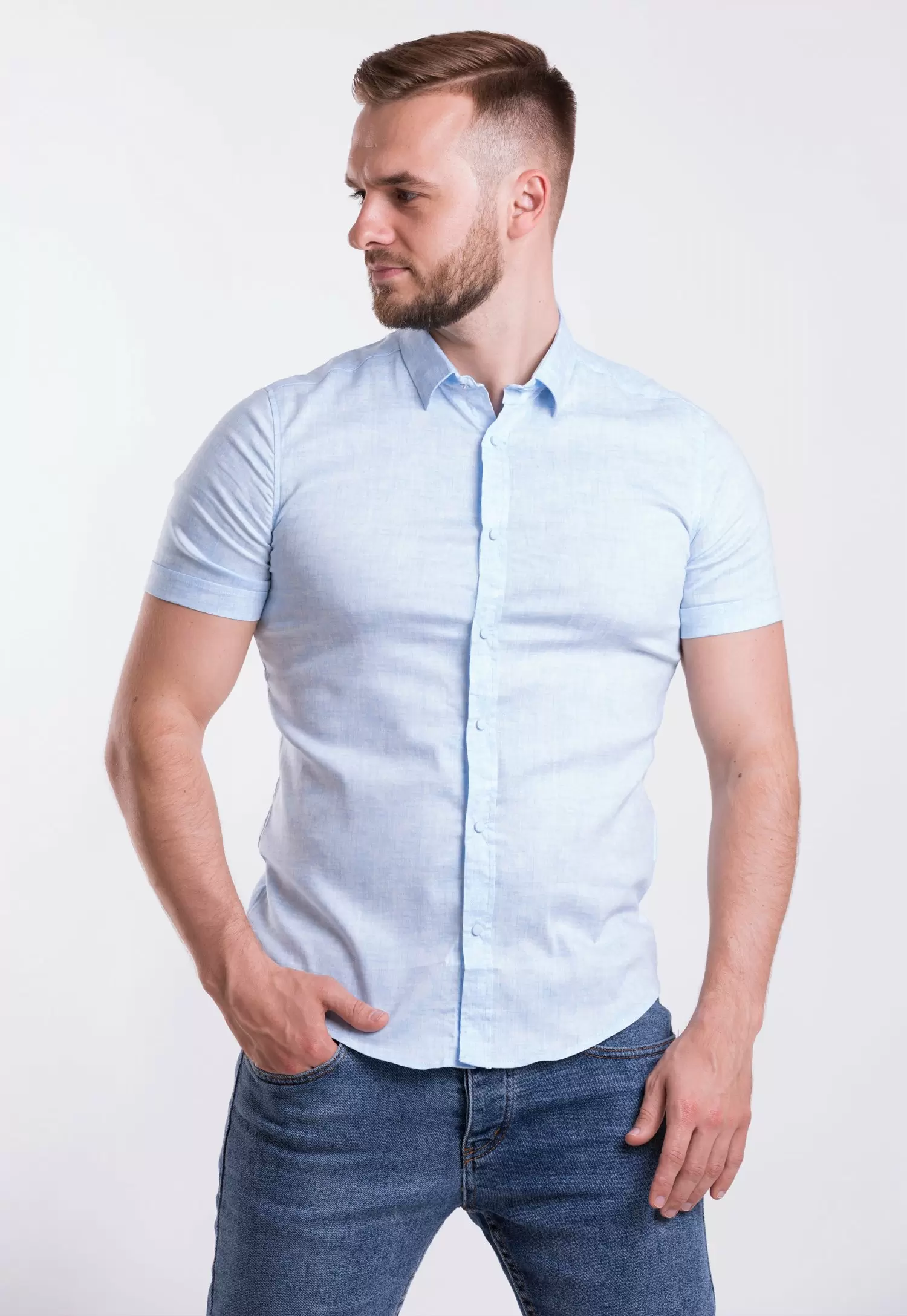 Рубашка Trend-Collection 18478 Небесний