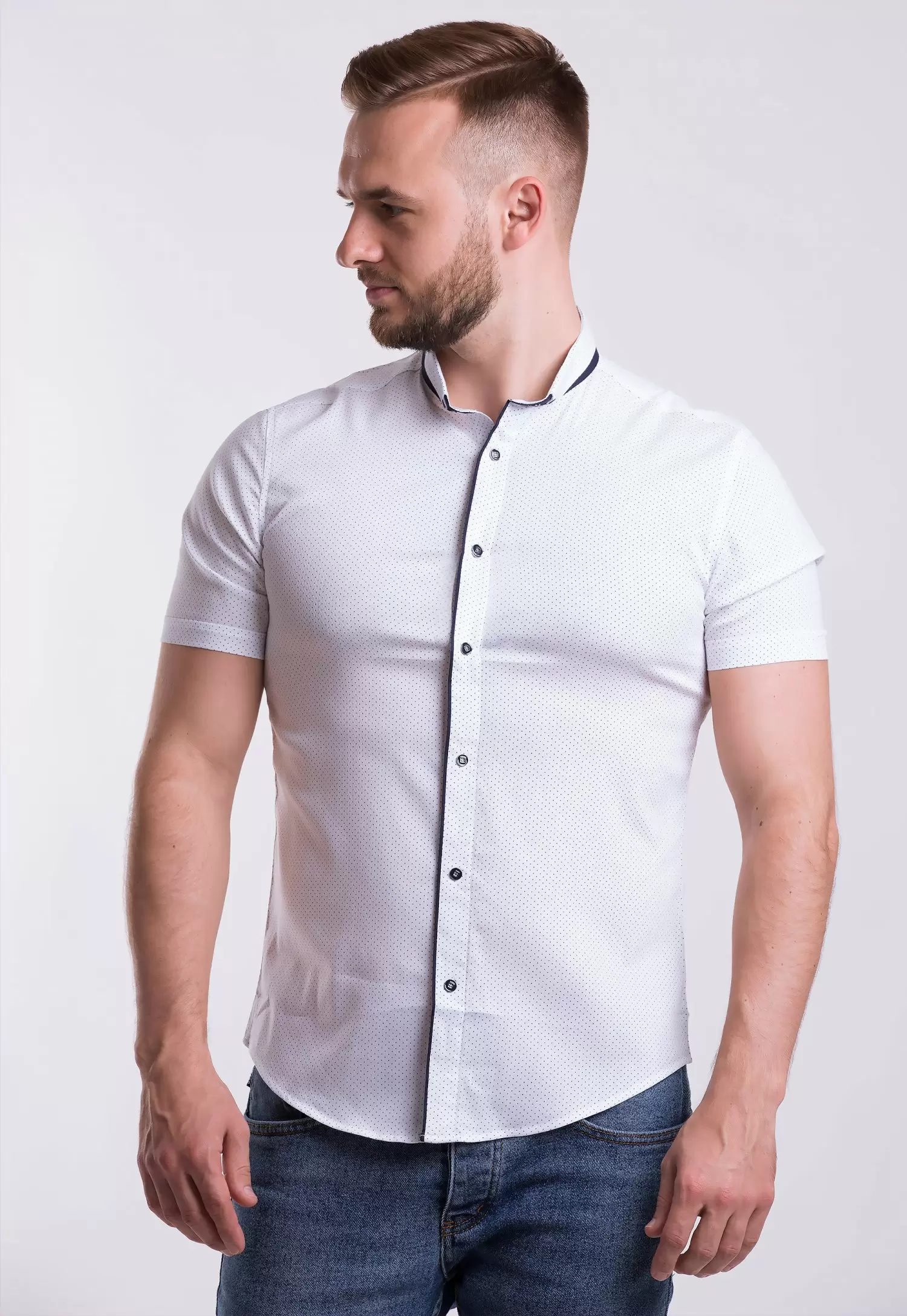 Рубашка Trend-Collection 18402 Белый +точка