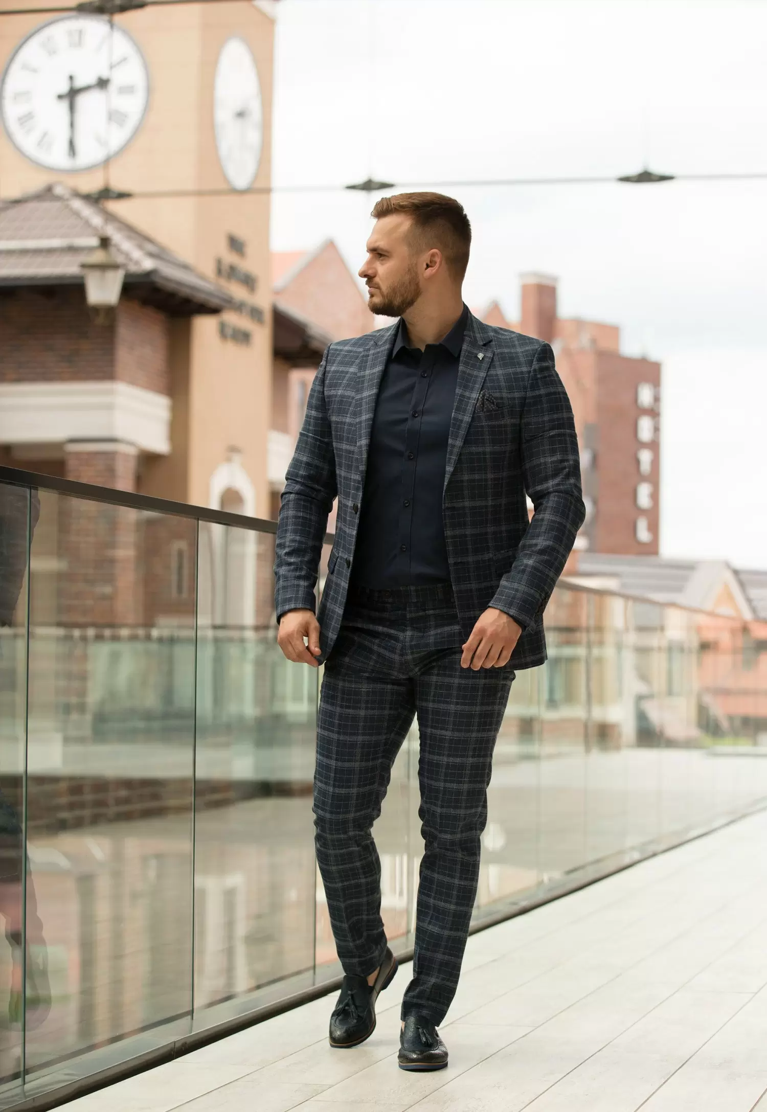 Костюм Trend Collection 3022 Т.Синий + клетка