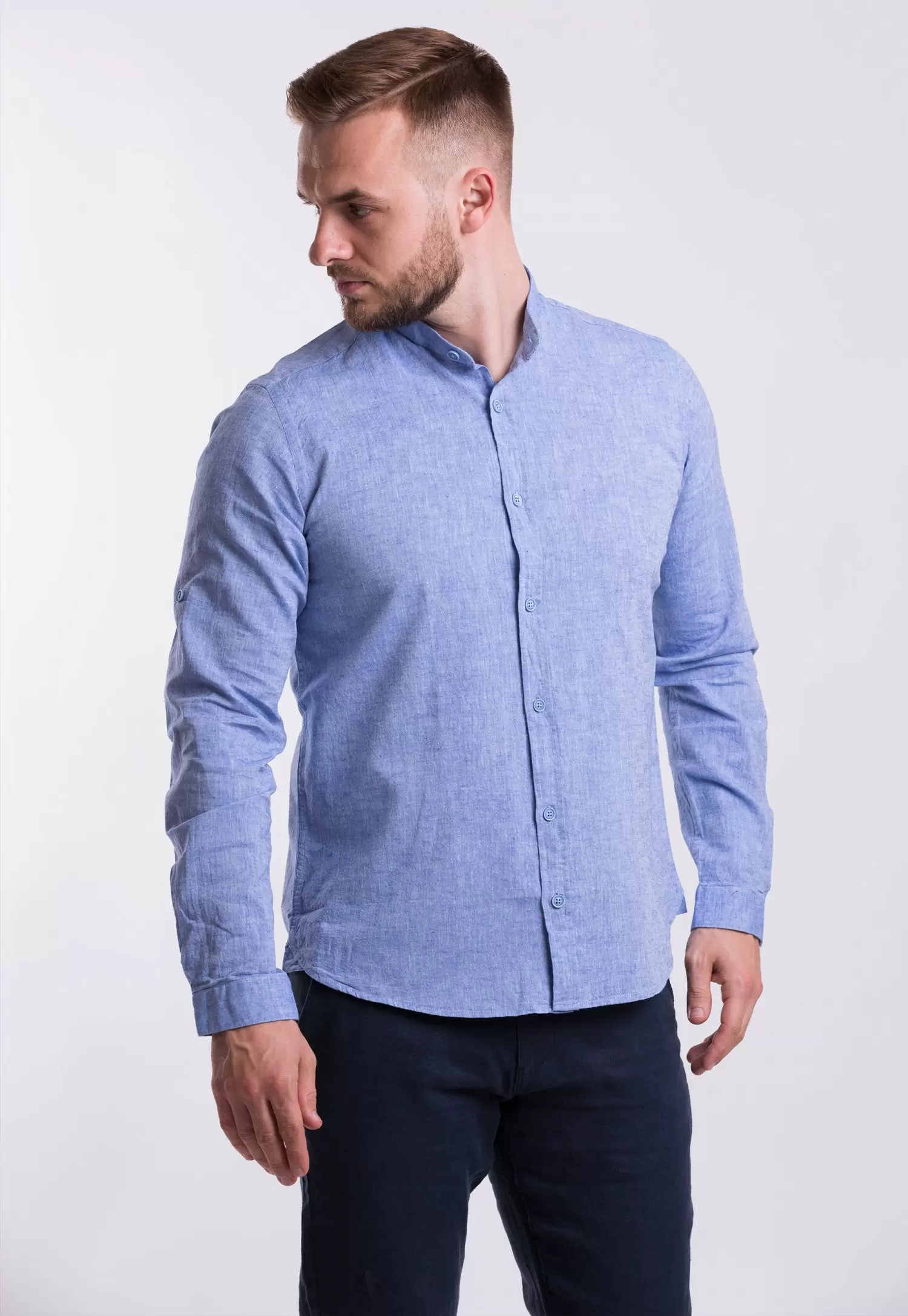 Рубашка Trend Collection U02-1046 Небесний