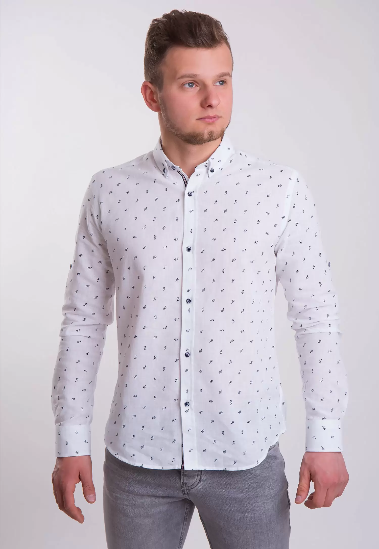 Рубашка Trend Collection 004 Білий+окуляри (White)