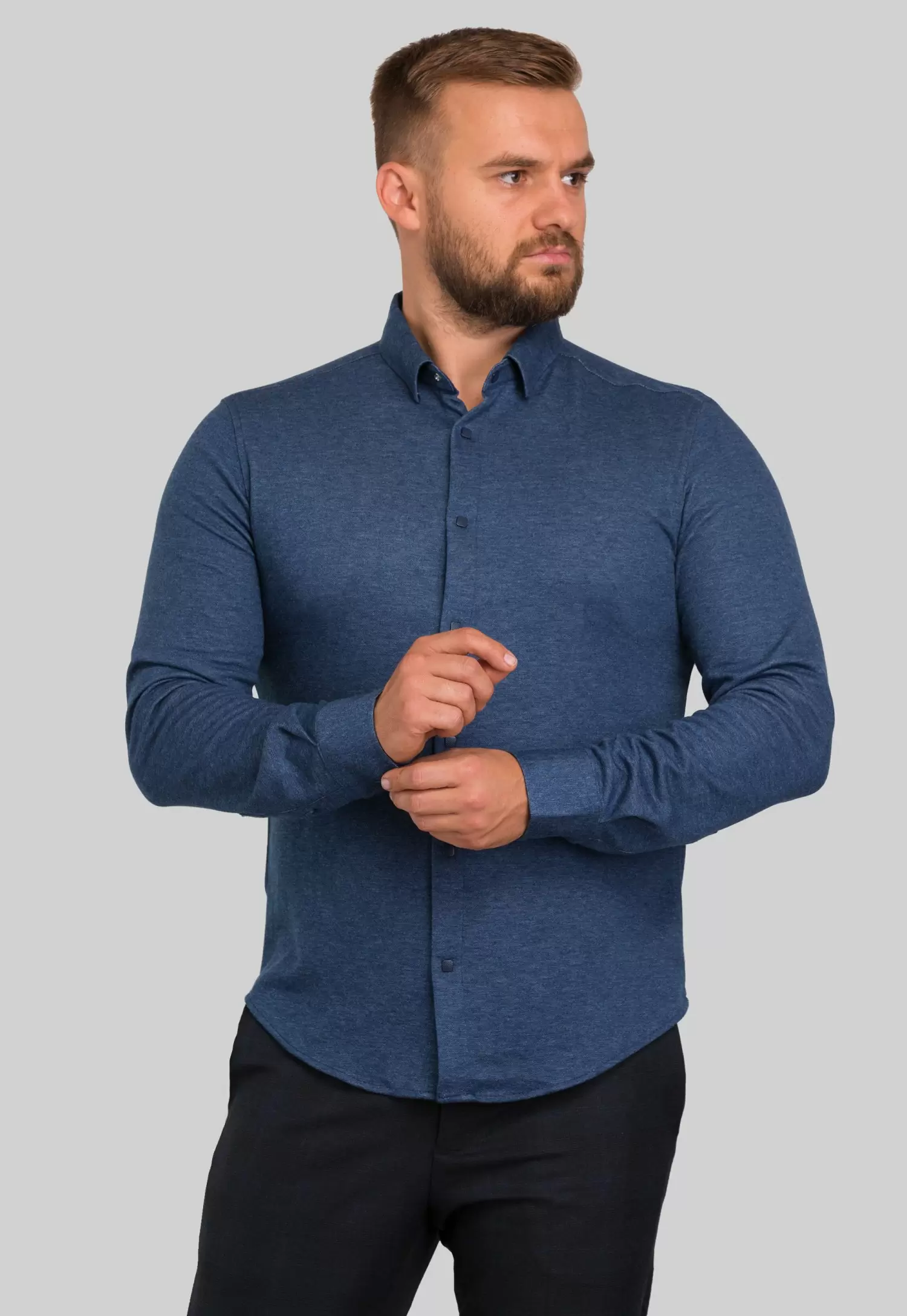Сорочка Trend Collection 10368 Темно-синій V04