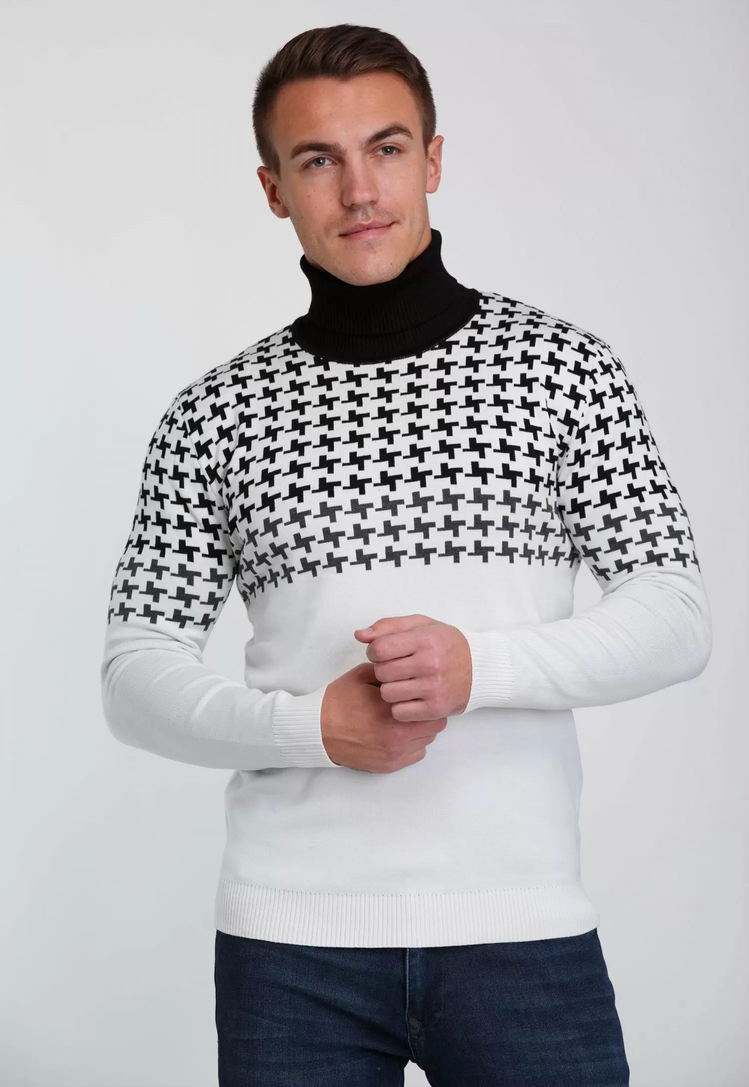Гольф Trend Collection 7145 Білий+чорний пазл