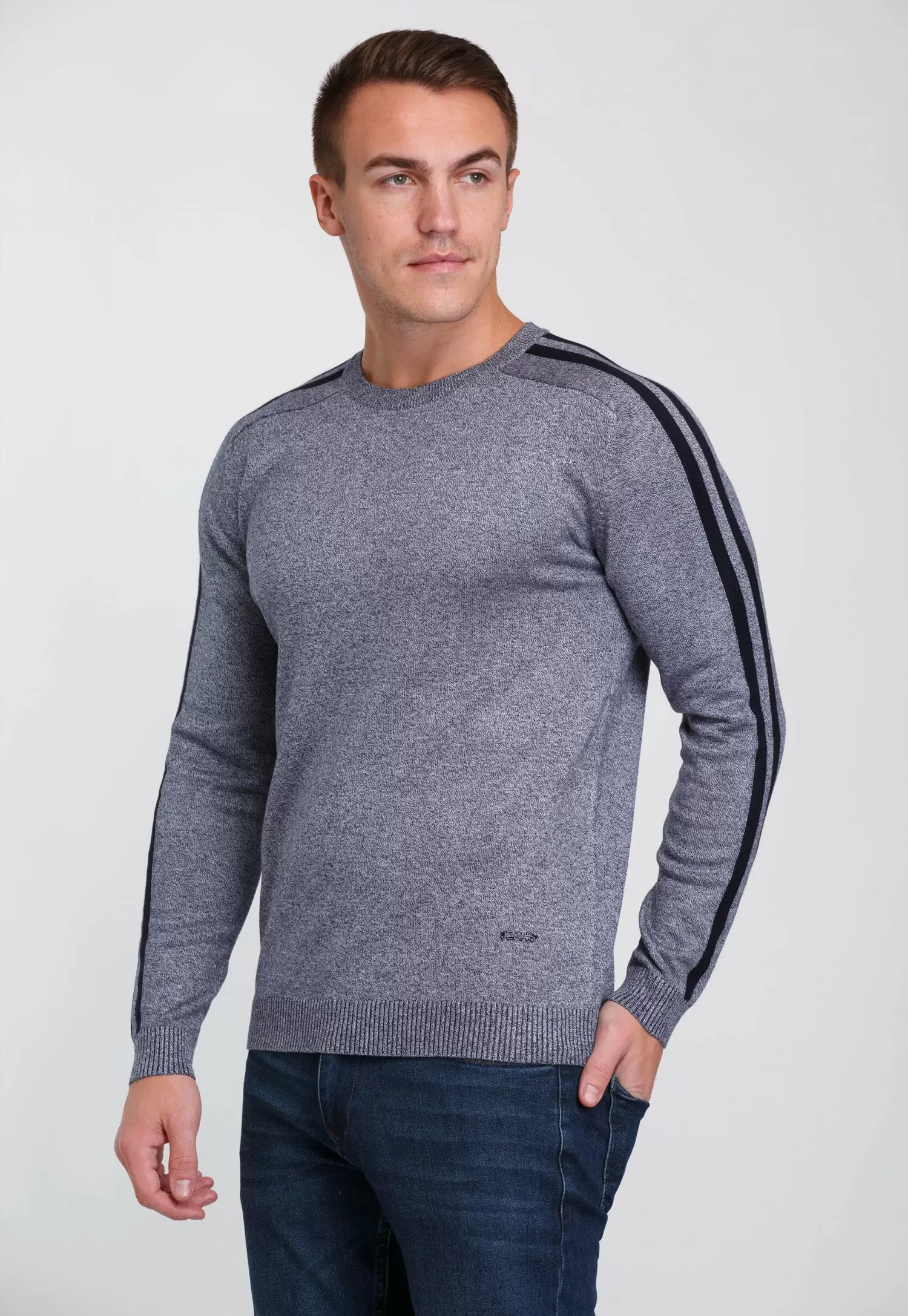 Свитер Trend Collection 6947 Серый+синий V092