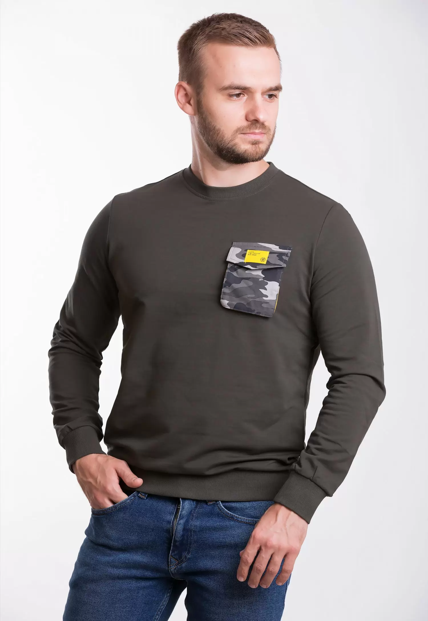 Реглан Trend Collection 39069 Хакі+карман