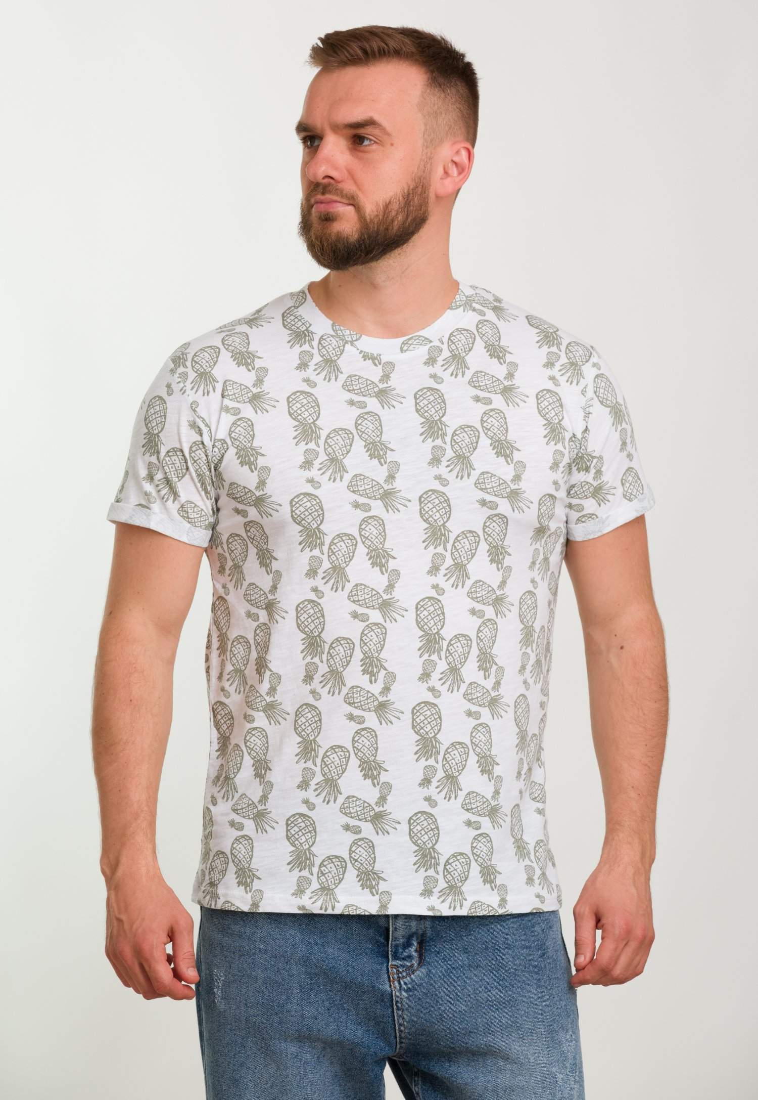 Футболка Trend Collection 2605 Белый + ананас