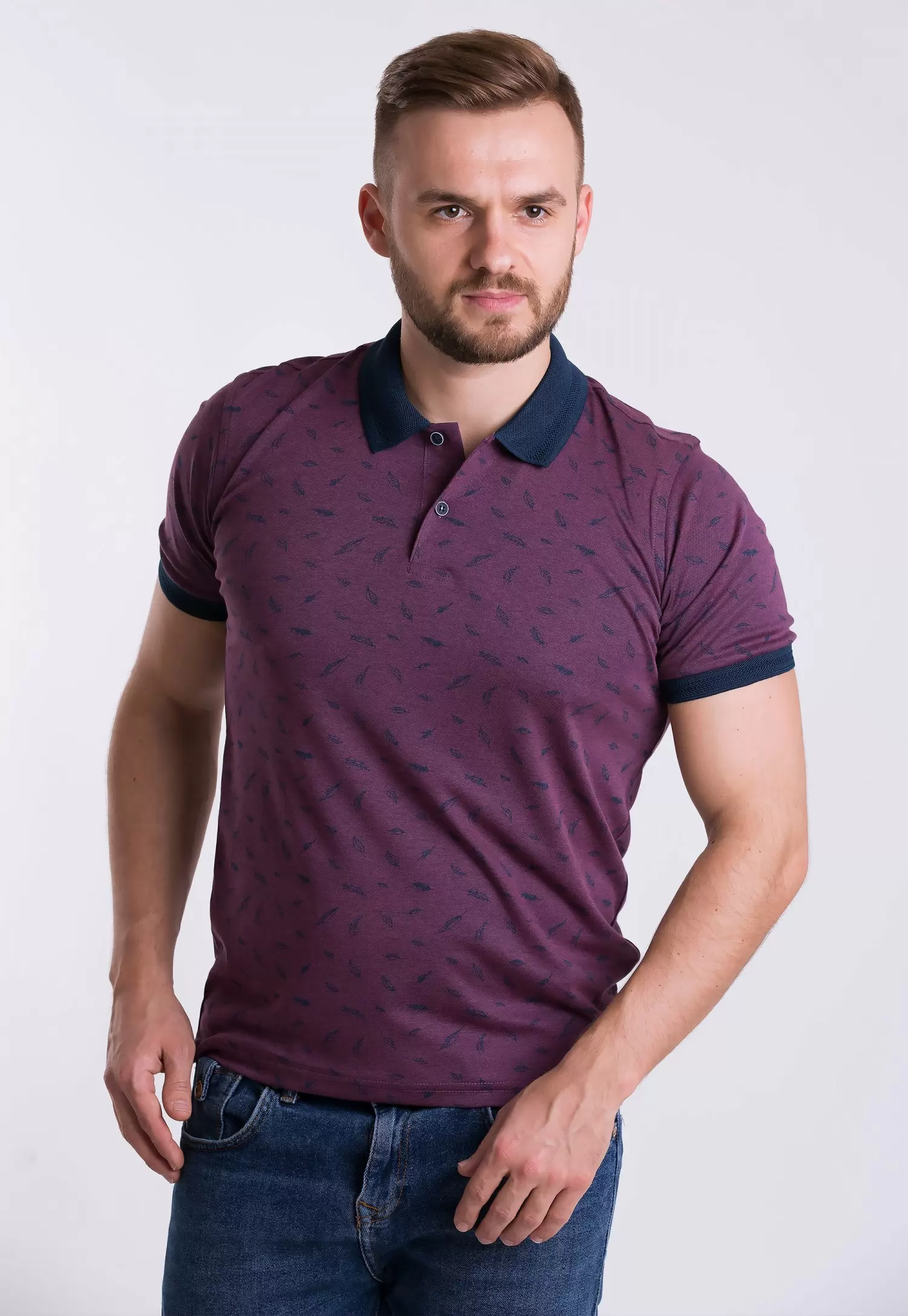 Футболка TREND 6040 Бордо + листи