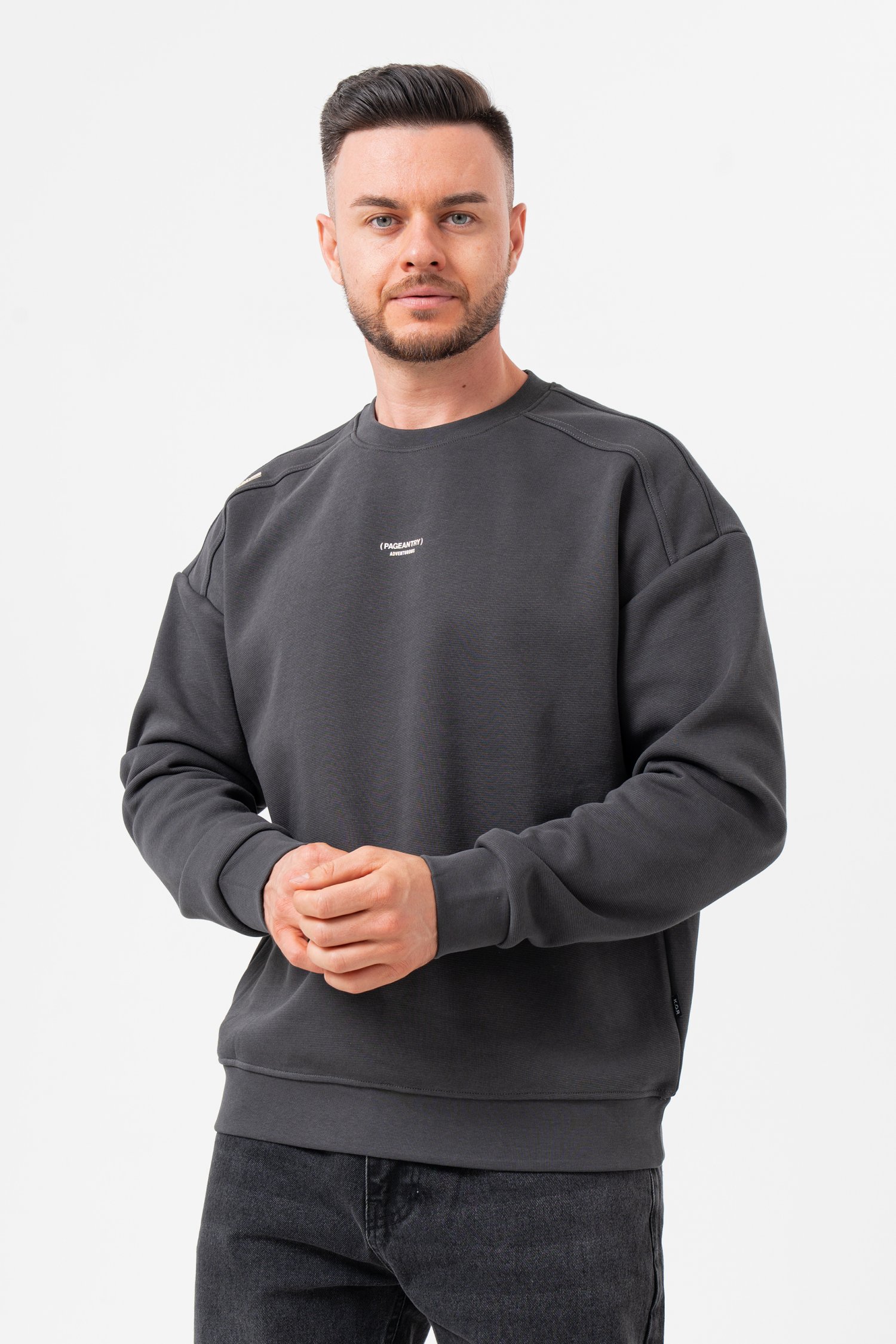 Свитшот из флиса K.O.R 2213 Серый (GREY)