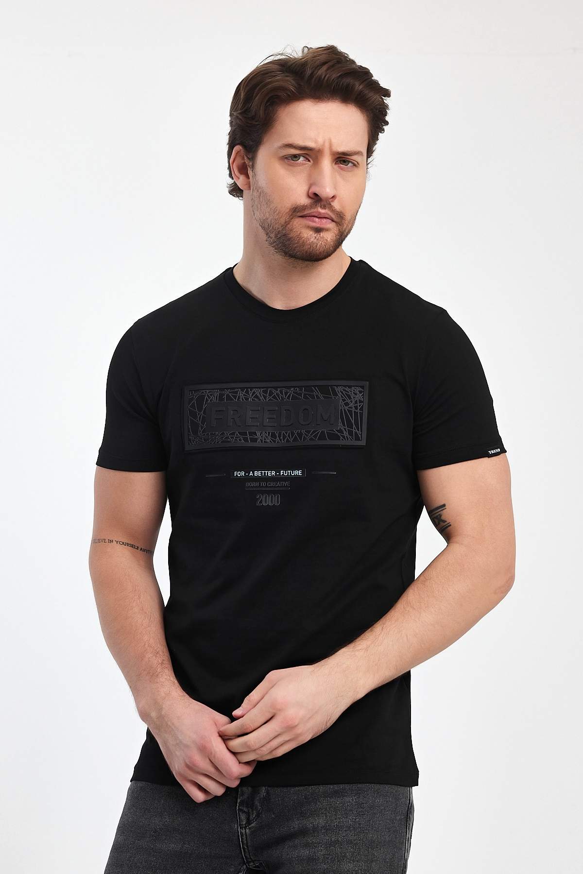 Футболка с принтом Trend Collection 39123 черный (SIYAH)