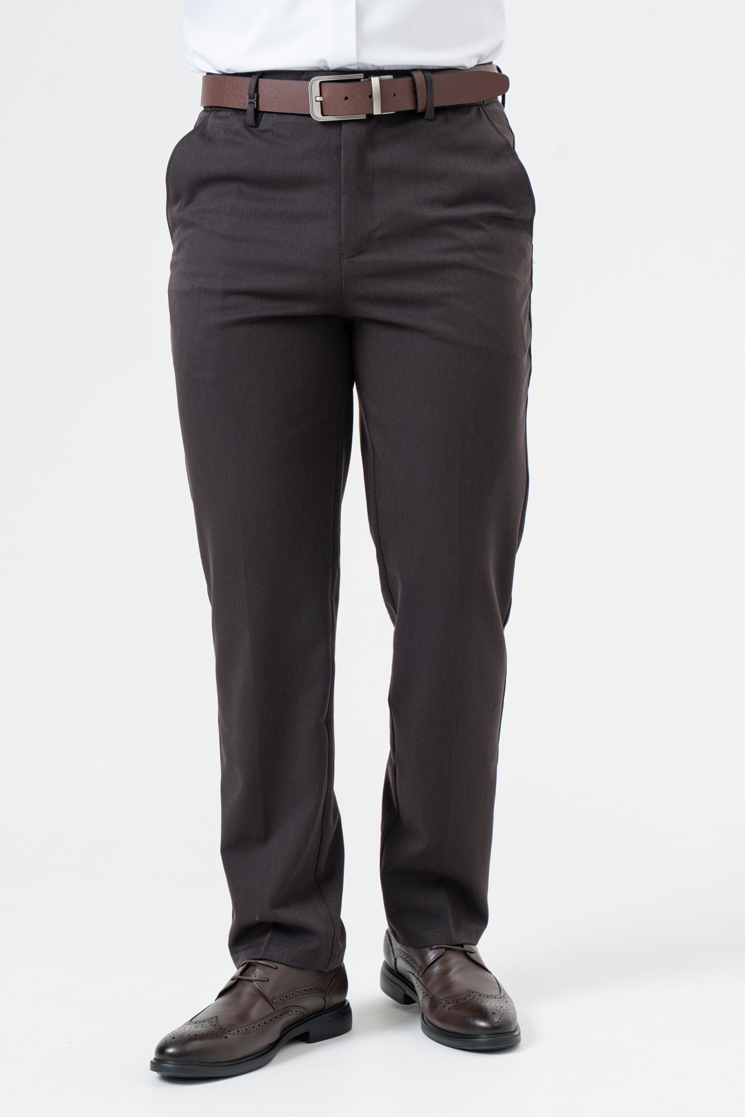 Штани slim fit K.O.R 1566 Коричневий (brown)